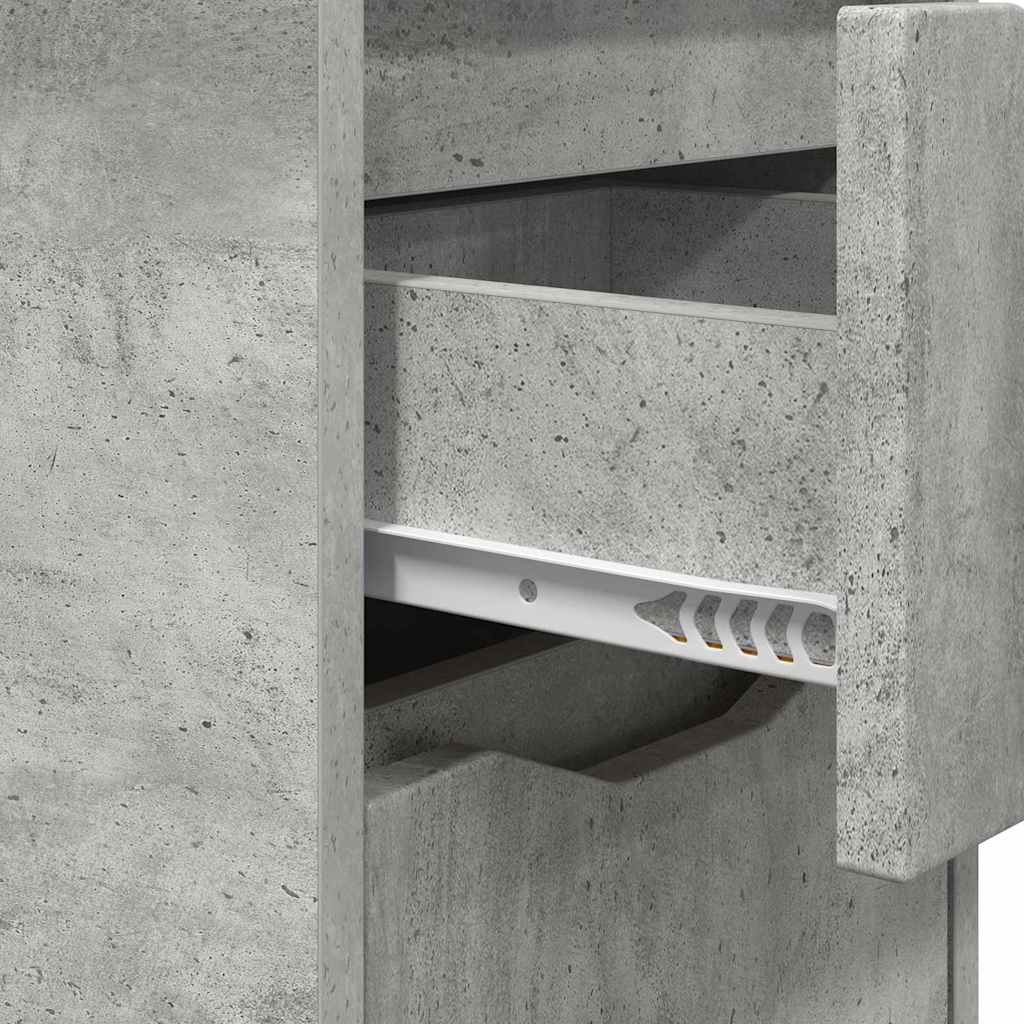 Noćni ormarići s ladicama 2 pcs Betonski sivi 30,5 x 30 x 43 cm