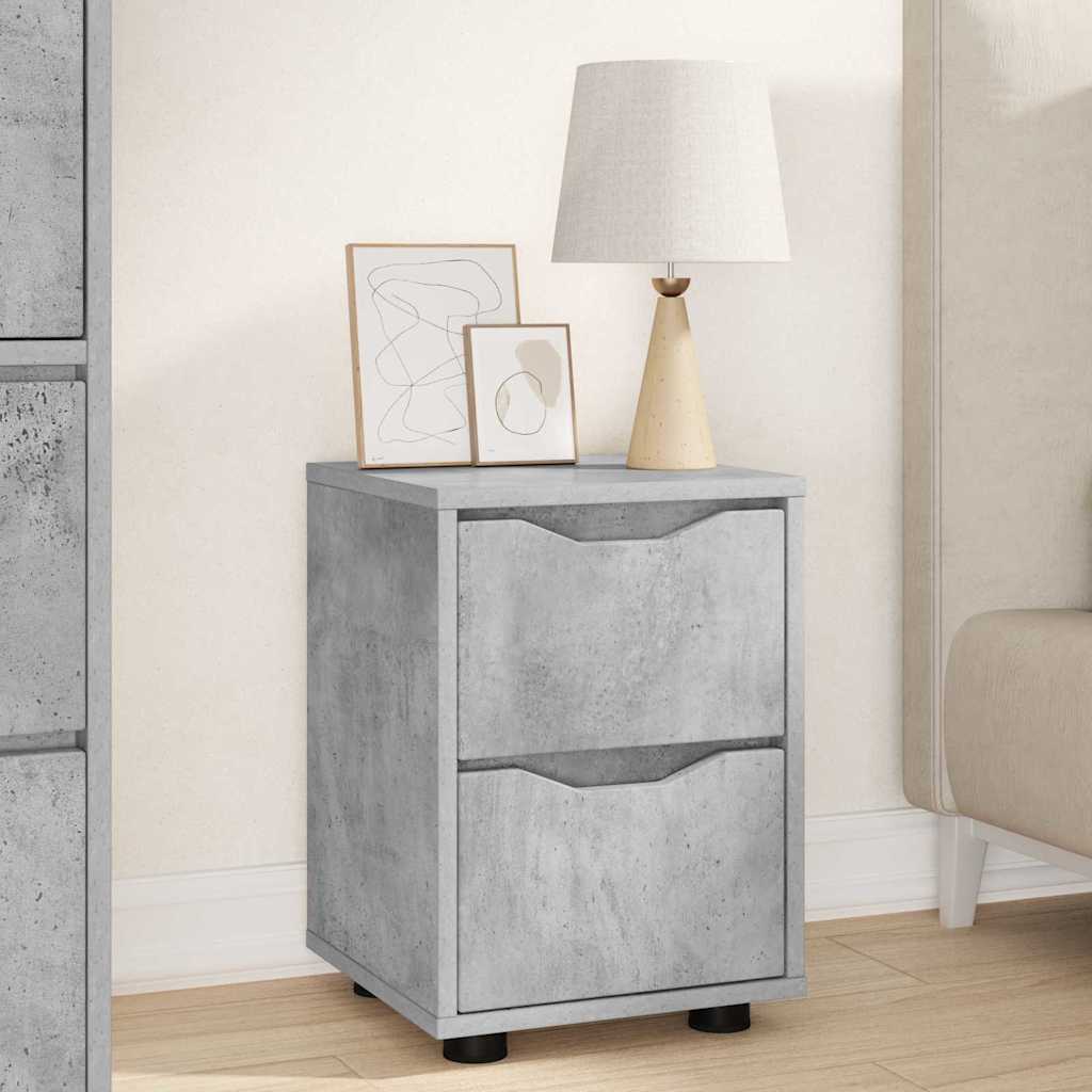Noćni ormarići s ladicama 2 pcs Betonski sivi 30,5 x 30 x 43 cm