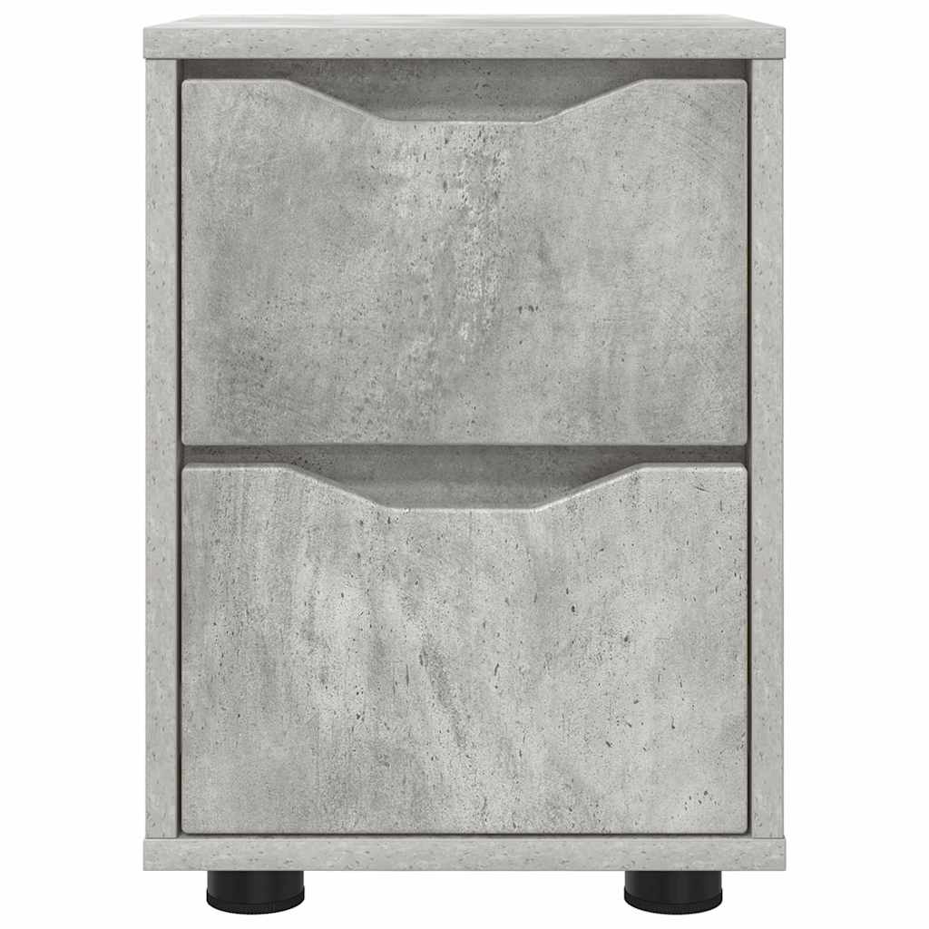 Noćni ormarići s ladicama 2 pcs Betonski sivi 30,5 x 30 x 43 cm