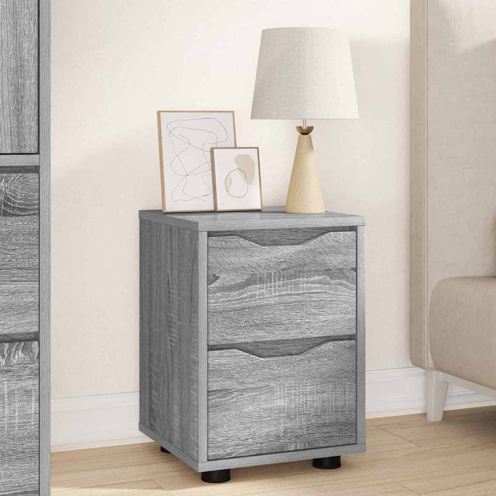 Noćni ormarići s ladicama 2 pcs Siva Sonoma 30,5 x 30 x 43 cm