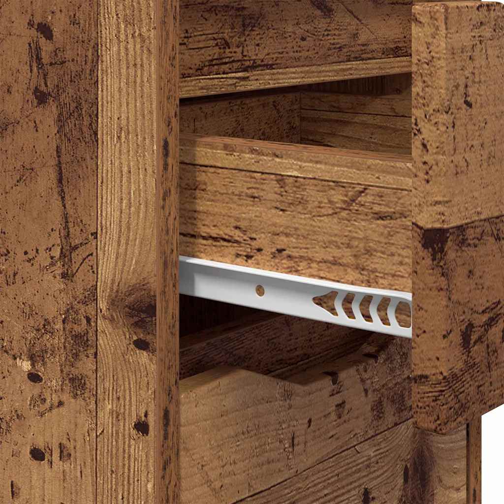 Noćni ormarići s ladicama 2 pcs Staro drvo 30,5 x 30 x 43 cm