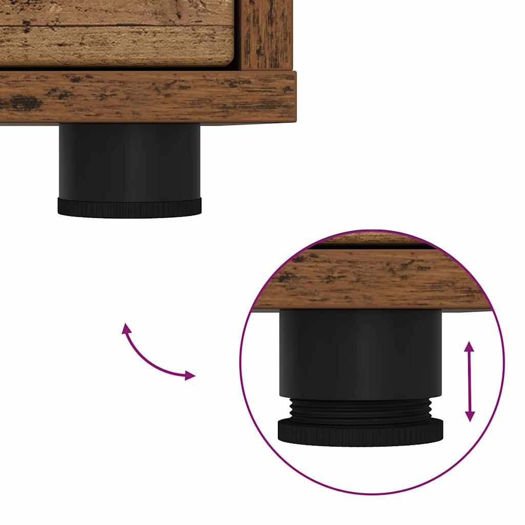 Noćni ormarići s ladicama 2 pcs Staro drvo 30,5 x 30 x 43 cm
