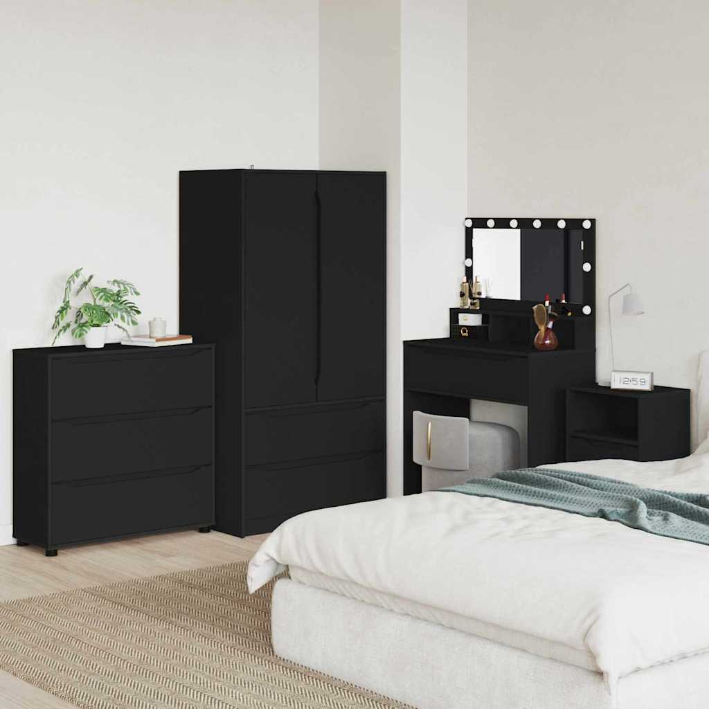 Ormarić za pohranu Crna 80 x 31 x 81 cm Konstruirano drvo