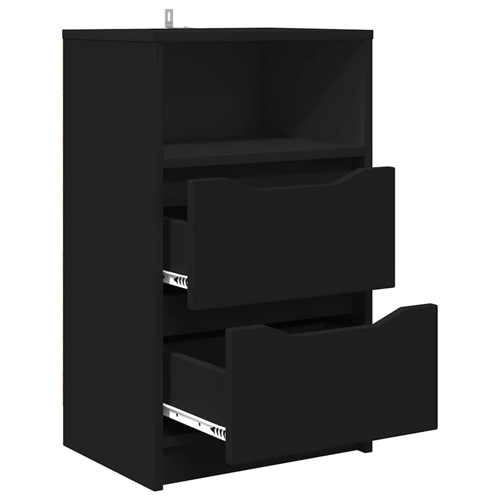 Noćni ormarići 2 pcs Crna 40 x 30 x 467 cm Konstruirano drvo