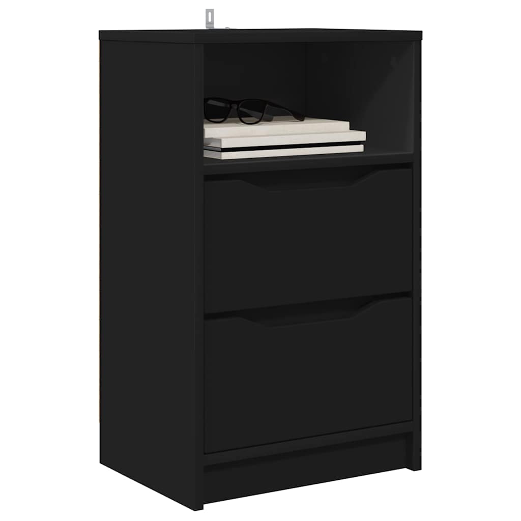 Noćni ormarići 2 pcs Crna 40 x 30 x 467 cm Konstruirano drvo