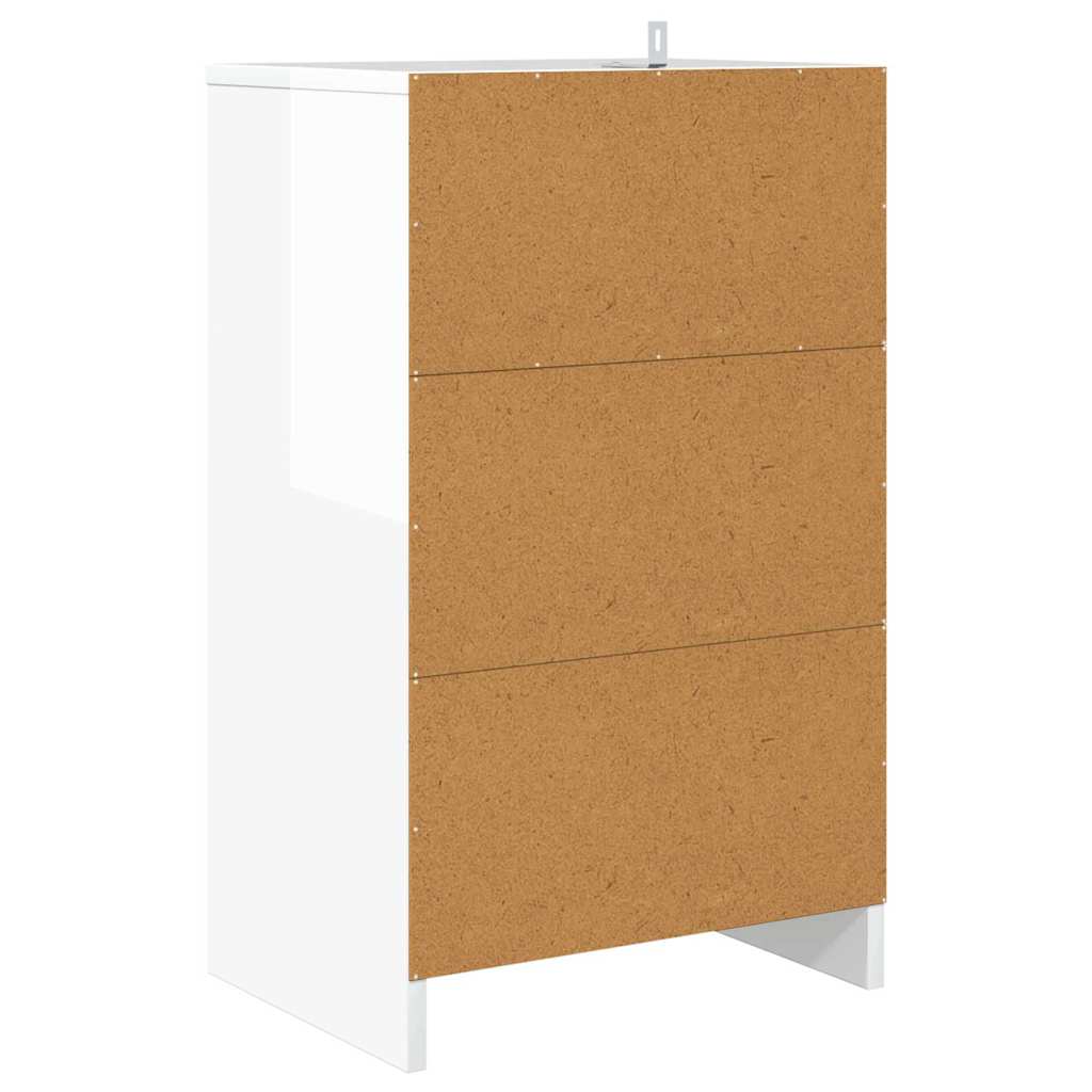 Noćni ormarići 2 pcs Visoki sjaj bijela 40 x 30 x 467 cm