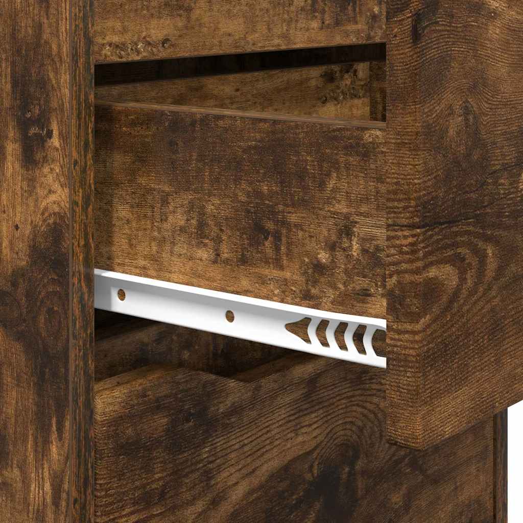 Noćni ormarići s ladicama 2 pcs Dimljeni hrast 40 x 30 x 467 cm