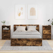 Noćni ormarići s ladicama 2 pcs Dimljeni hrast 40 x 30 x 467 cm
