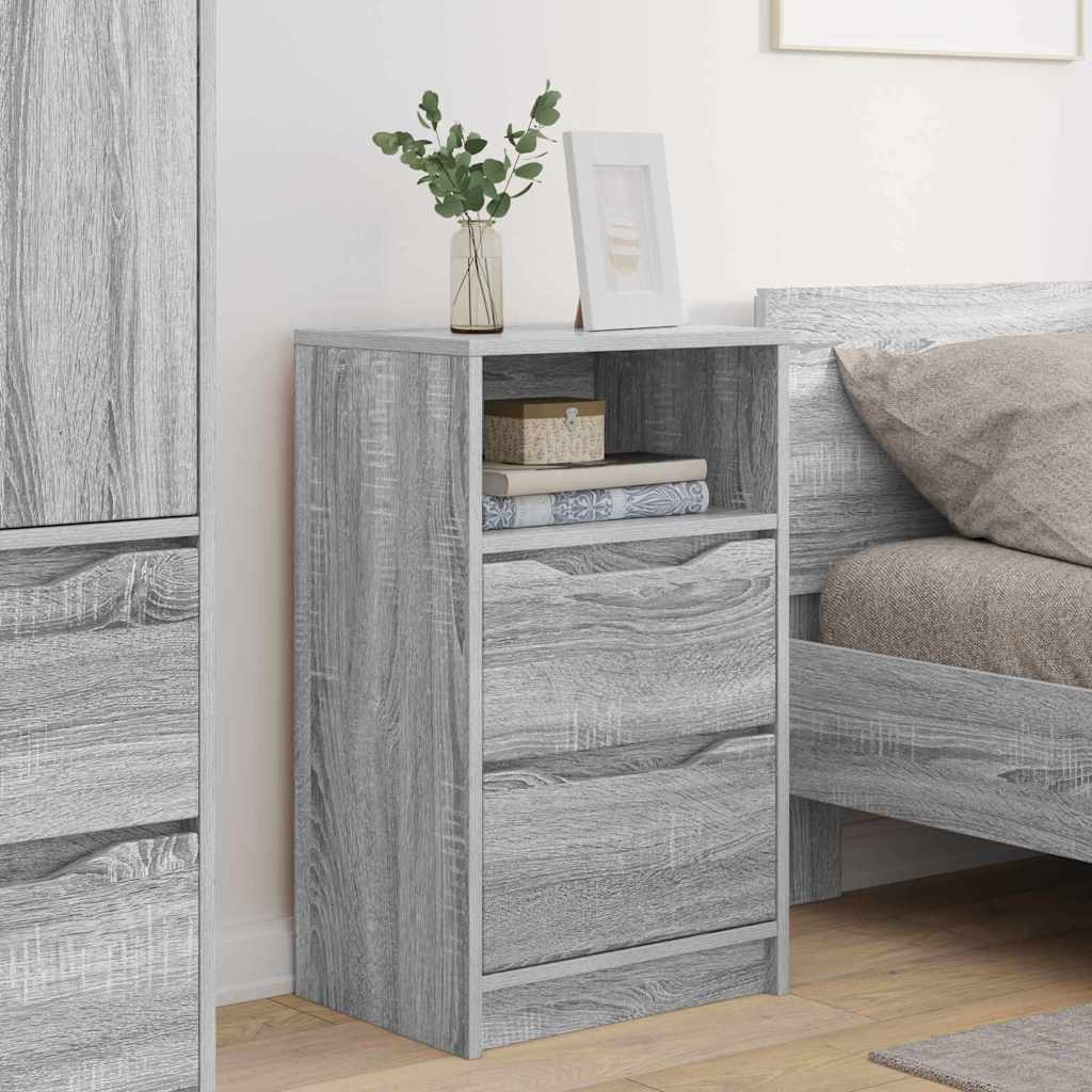 Noćni ormarići s ladicama 2 pcs Siva Sonoma 40 x 30 x 467 cm