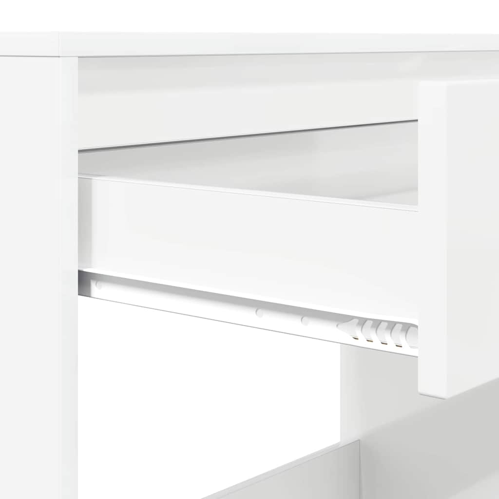 Stol Visoki Sjaj Bijeli 100 x 50 x 78 cm Konstrukcijsko drvo