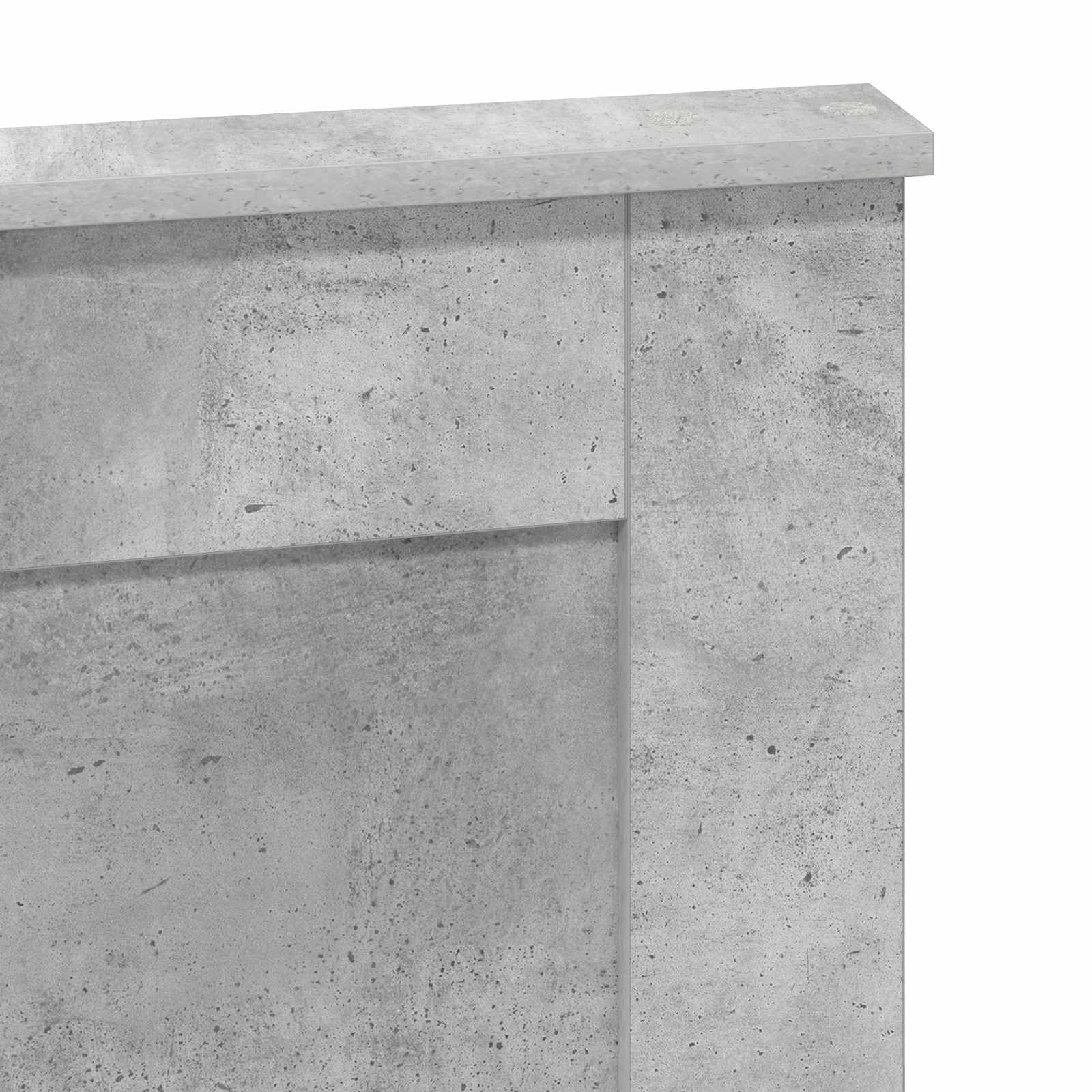 Uzglavlje s uzglavljem Betonski sivi 135 cm Konstruirano drvo