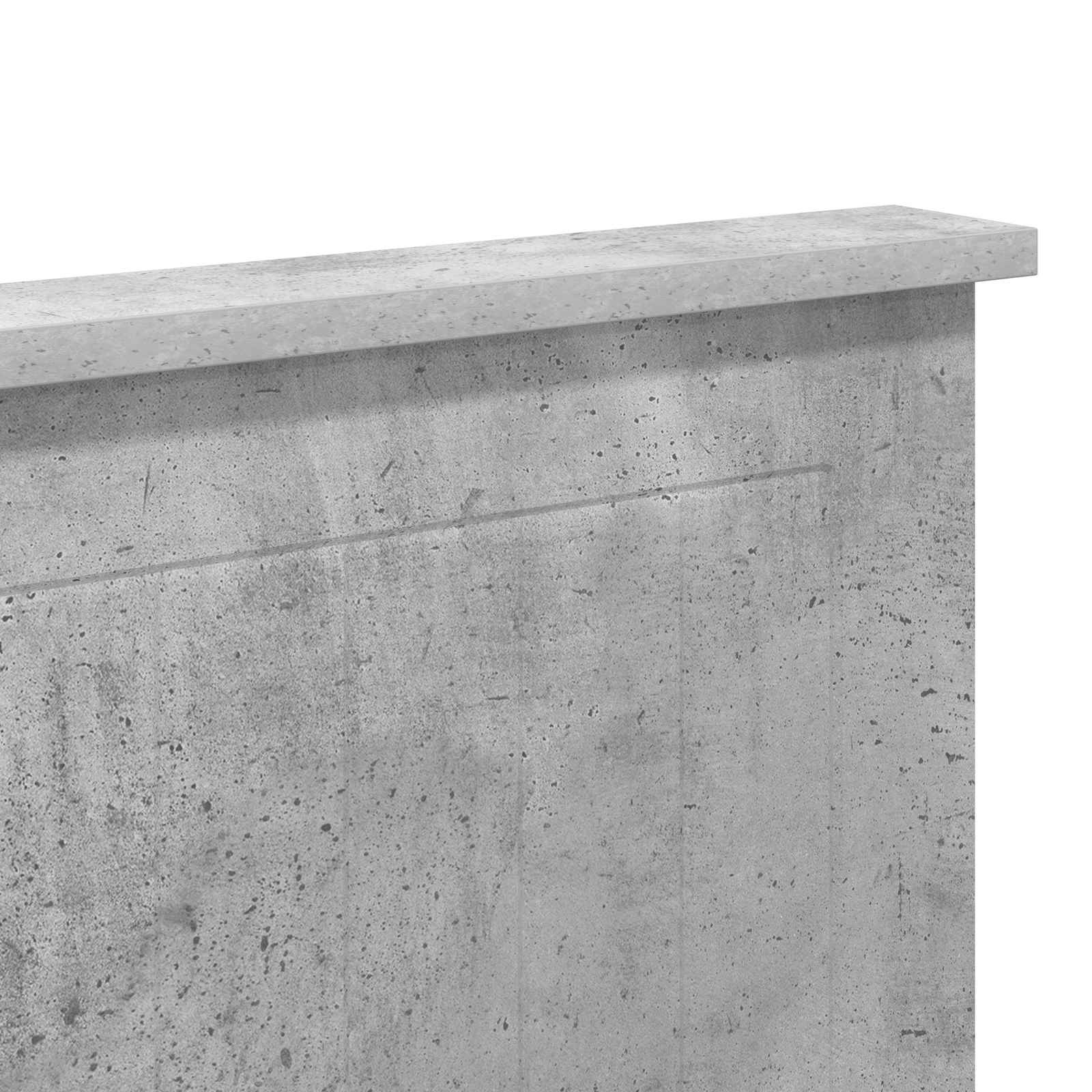 Uzglavlje s uzglavljem Betonski sivi 200 cm Konstruirano drvo