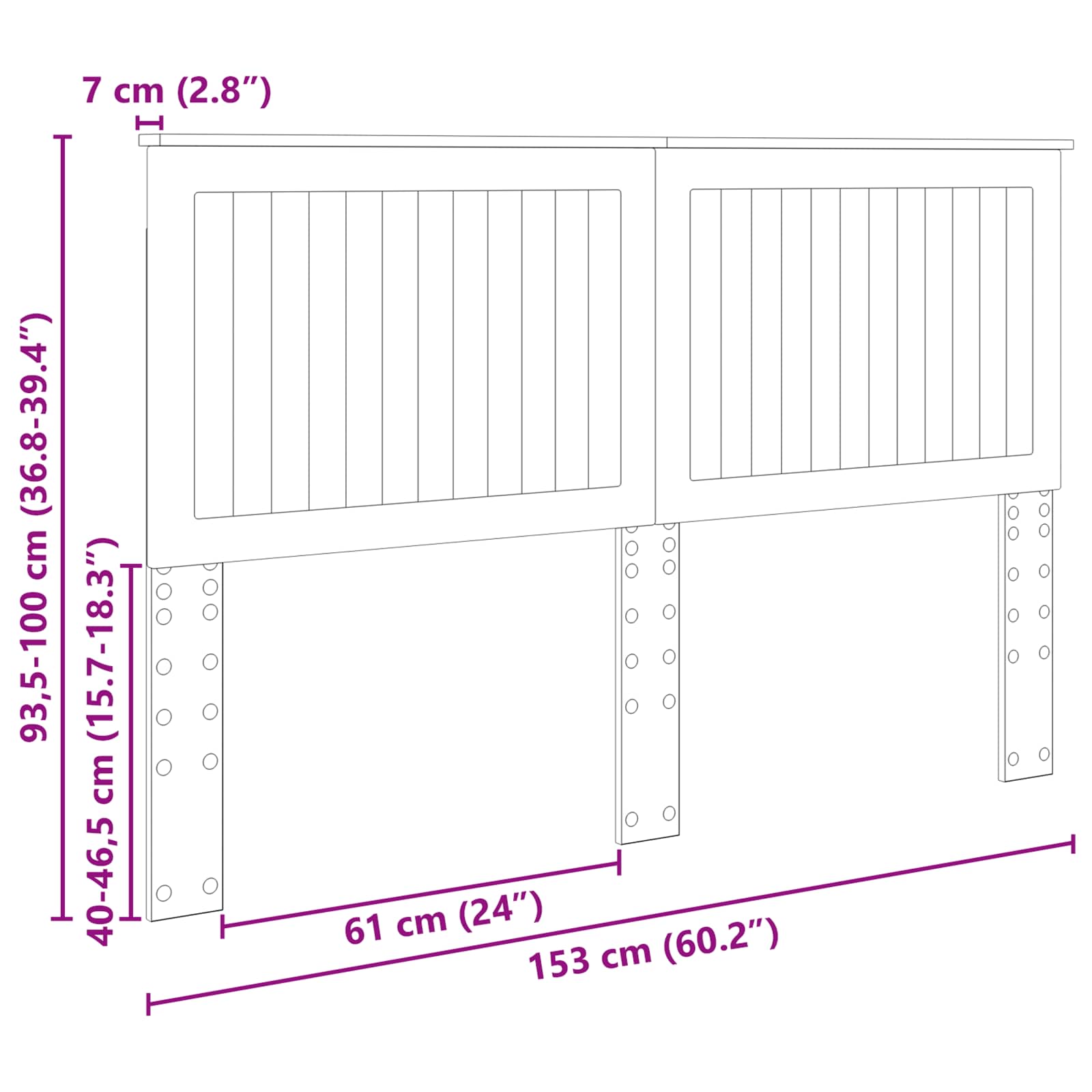 Uzglavlje s uzglavljem Sonoma hrast 150 cm Konstruirano drvo