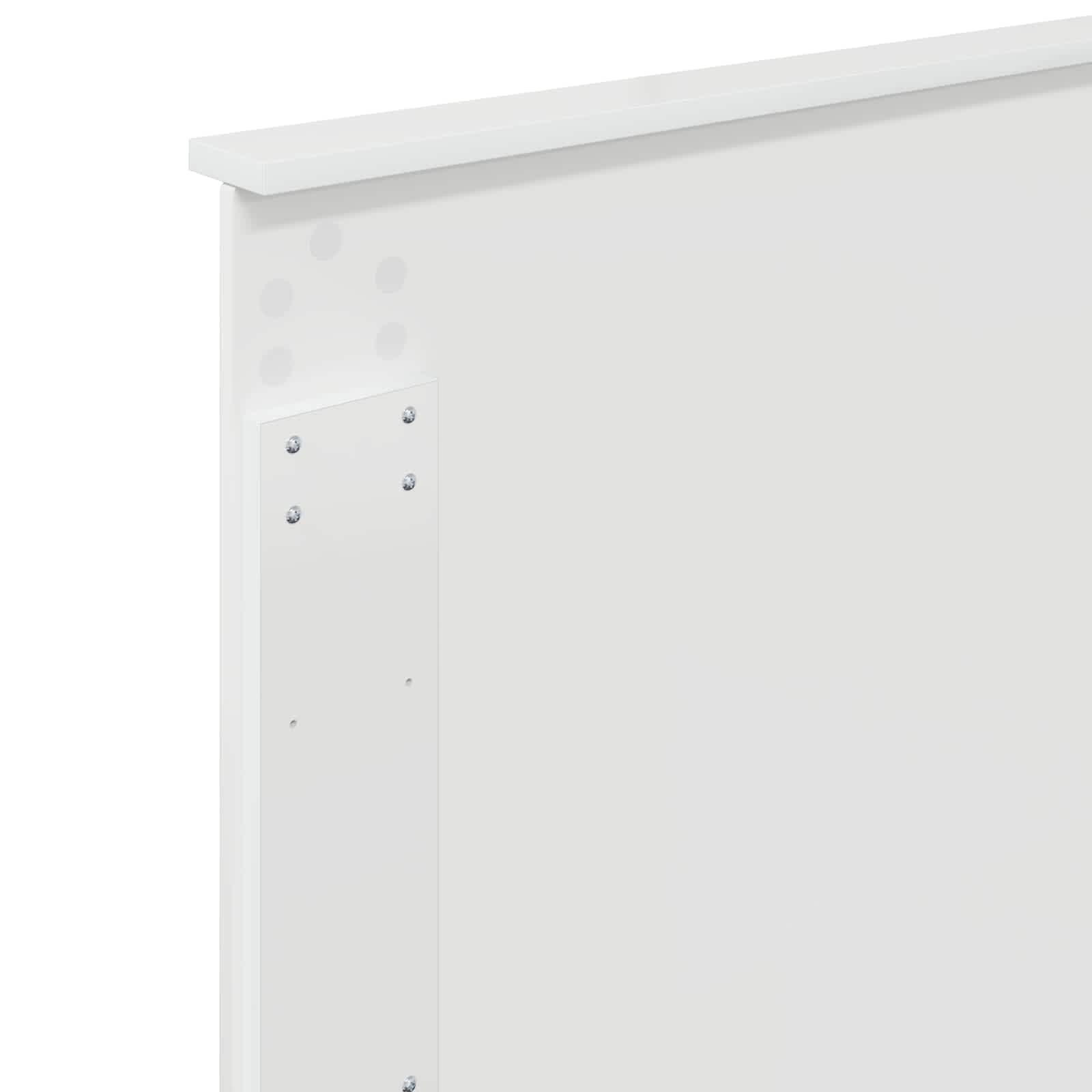Uzglavlje s uzglavljem Sjajno bijelo 100 cm Konstruirano drvo