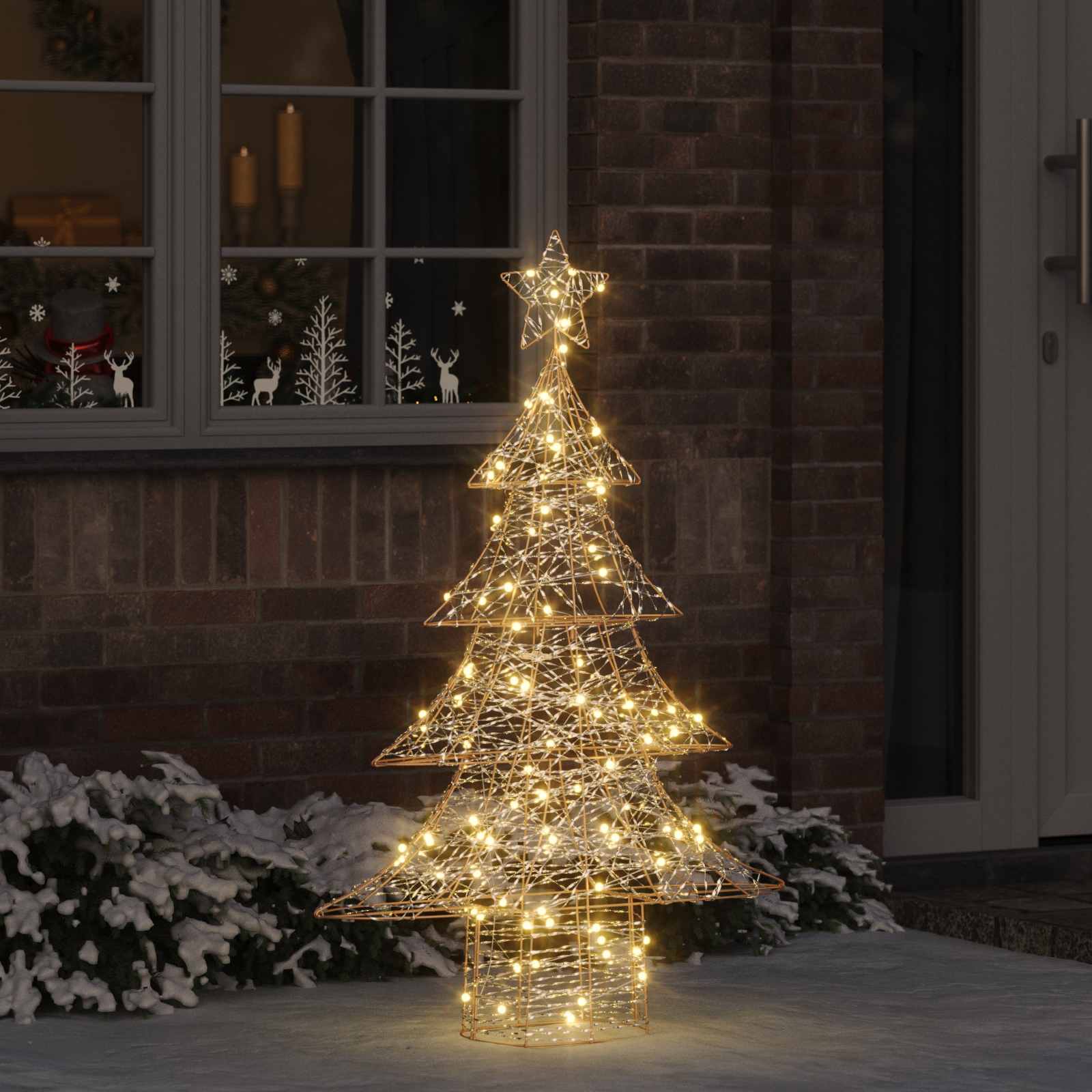 Božićno drvce s 120 LED svjetlima Topla bijela 120,5 cm PET