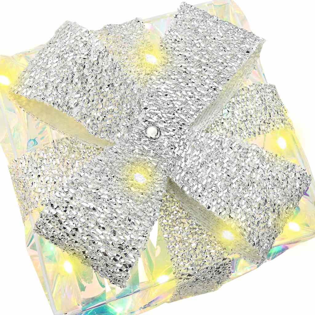 Poklonska kutija 3 pcs Topla bijela 20 x 20 x 20 cm PET