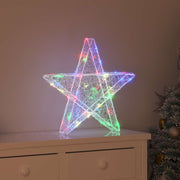3D Zvijezda s 50 LED svjetlima Šareni 55 x 53.5 x 10 cm Akril
