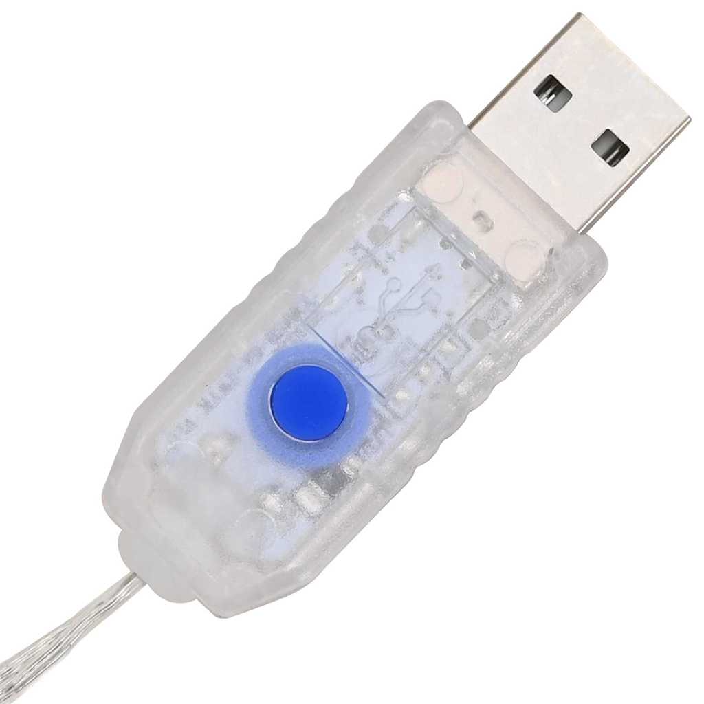 Vijenac s 60 LED svjetlima Topla bijela 76 x 76 x 8,5 cm Akril