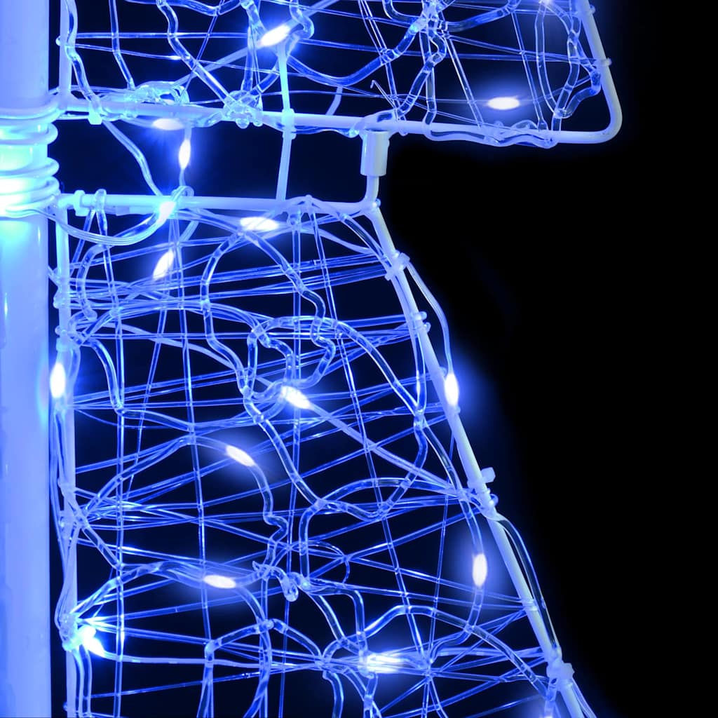 Božićno drvce s 100 LED svjetlima Plava 120 cm Akril