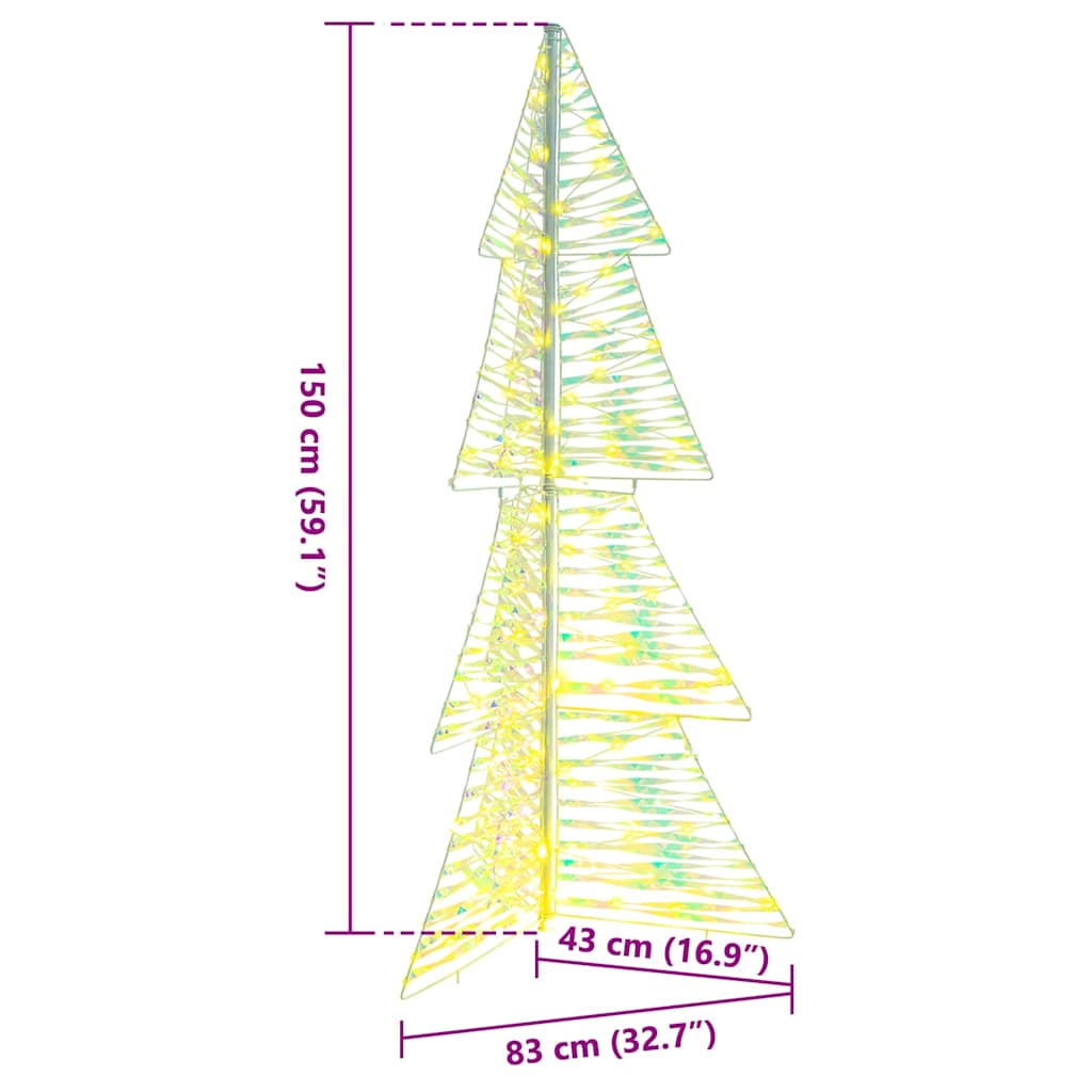 Božićno drvce s 160 LED svjetlima Topla bijela 150 cm PET