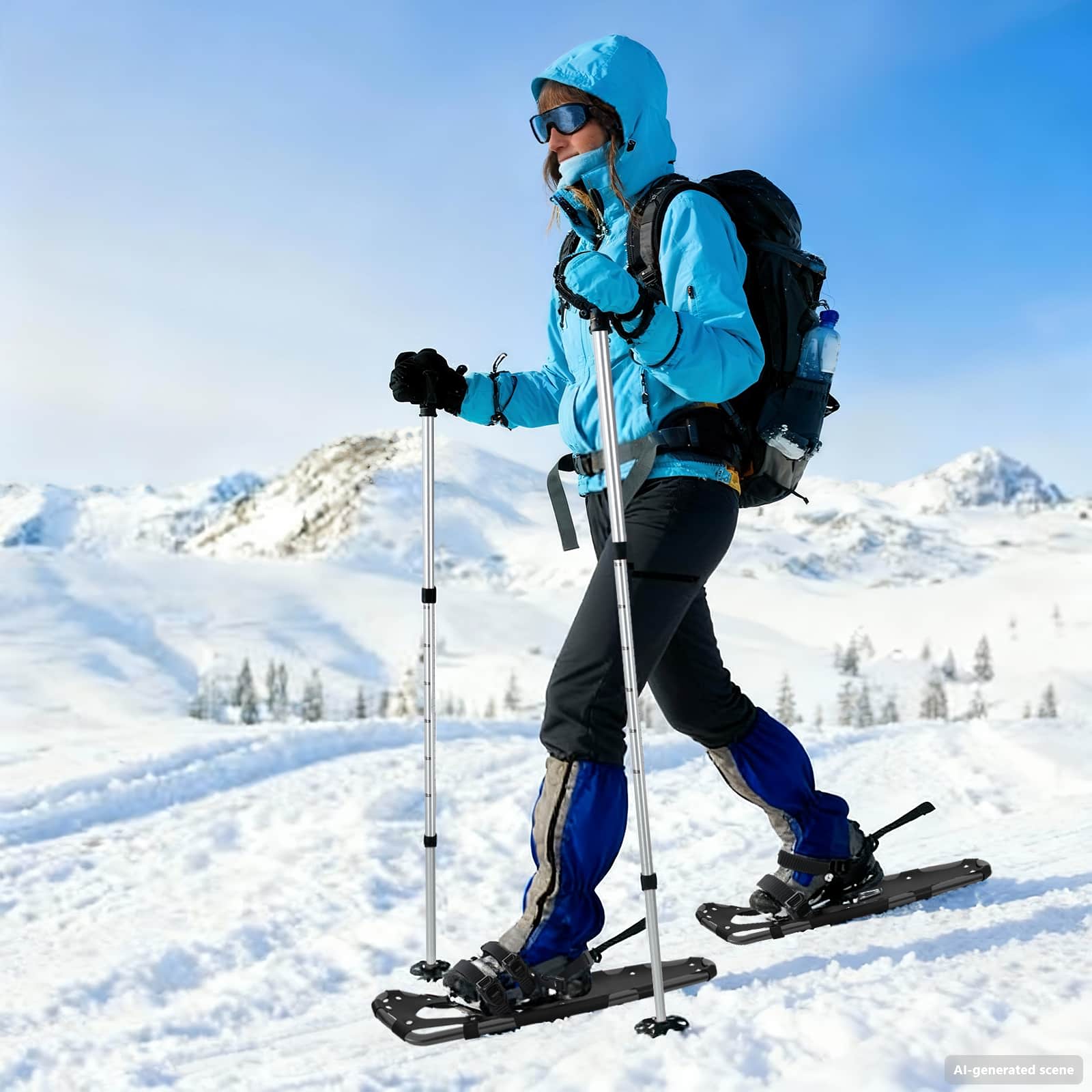 3 u 1 snježne krplje Crna 78,5 x 22 cm Aluminij i HDPE
