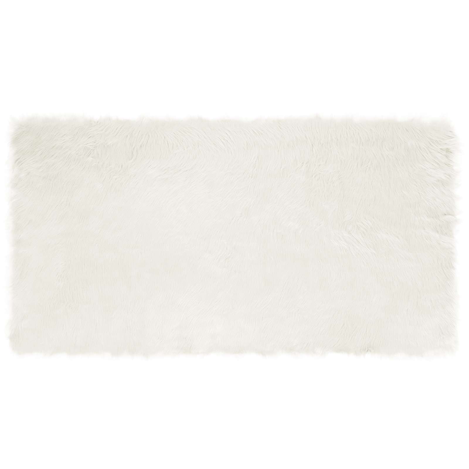 Tepih od umjetne ovčje kože TAFALLA Bijela 80 x 150 cm
