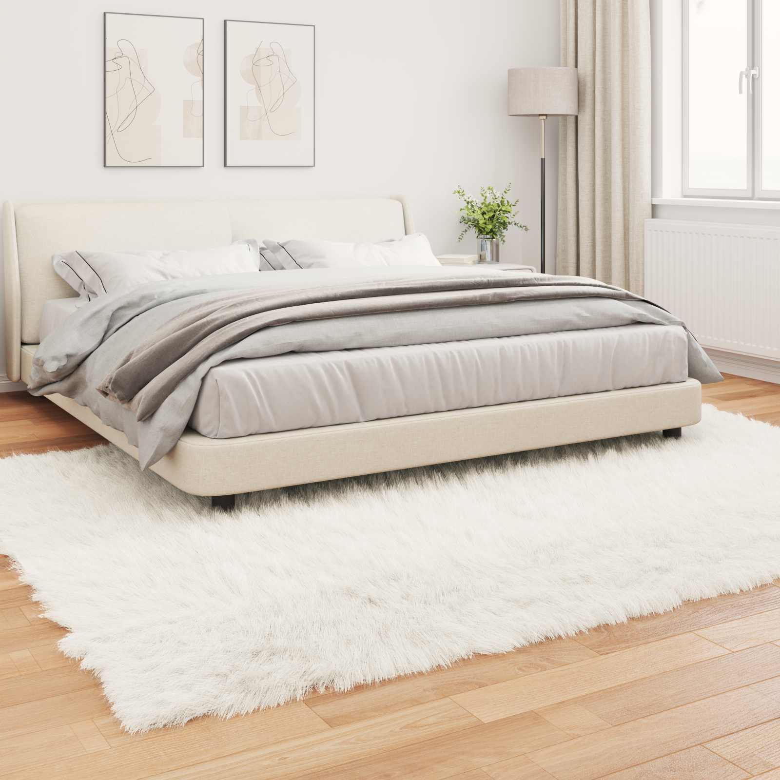 Tepih od umjetne ovčje kože TAFALLA Bijela 200 x 280 cm