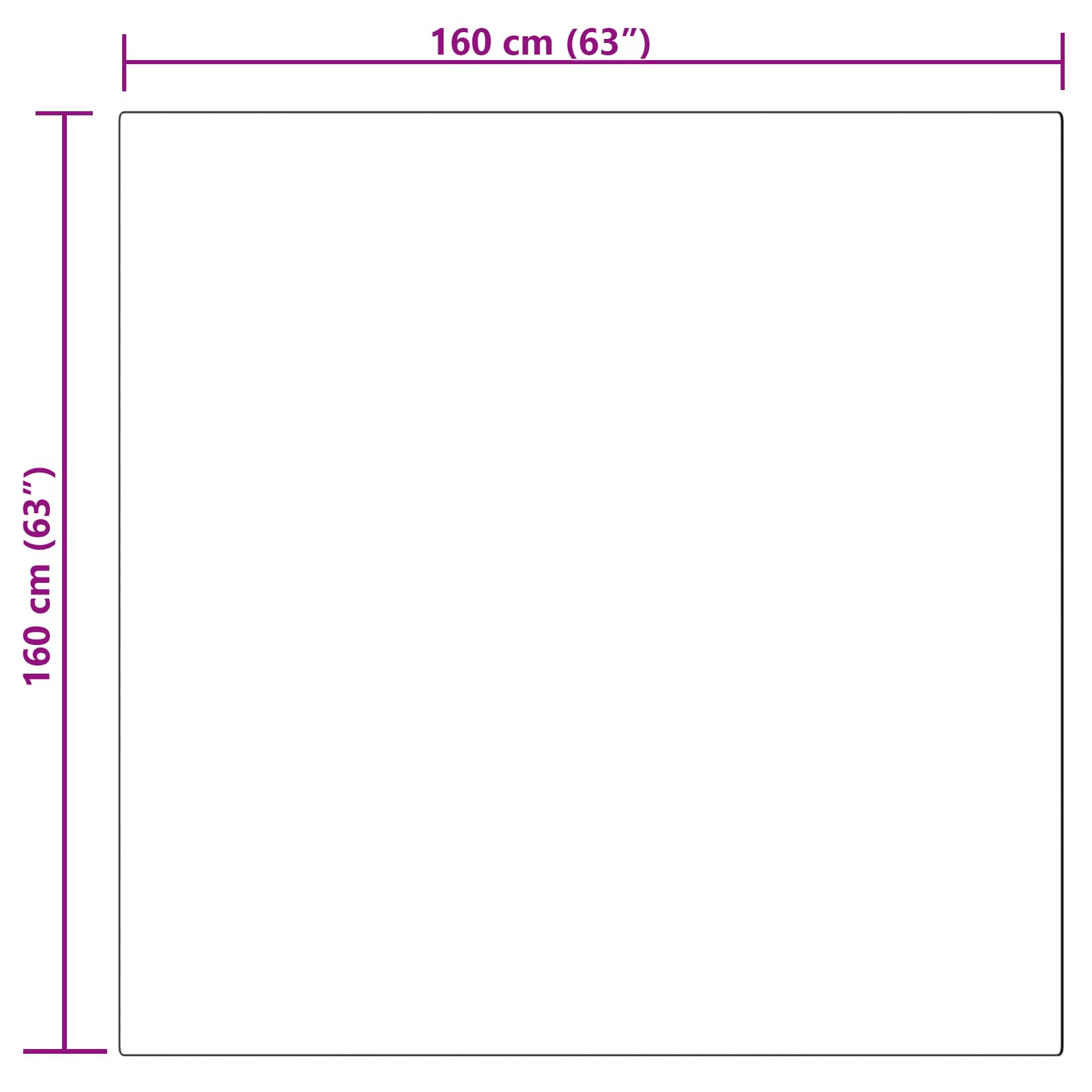 Tepih od umjetne ovčje kože TAFALLA Bijela 160 x 160 cm