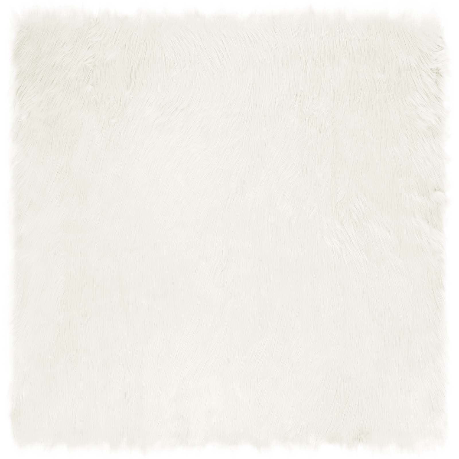 Tepih od umjetne ovčje kože TAFALLA Bijela 240 x 240 cm
