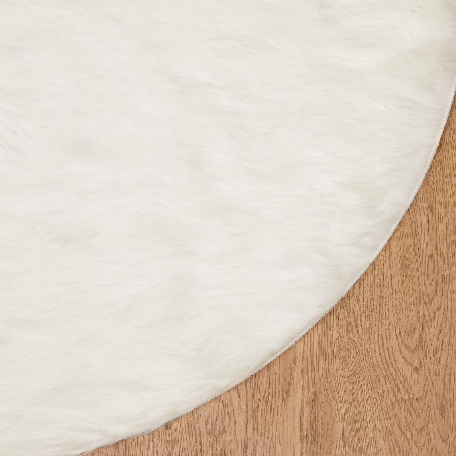Tepih od umjetne ovčje kože TAFALLA Bijela Ø 80 cm Poliester