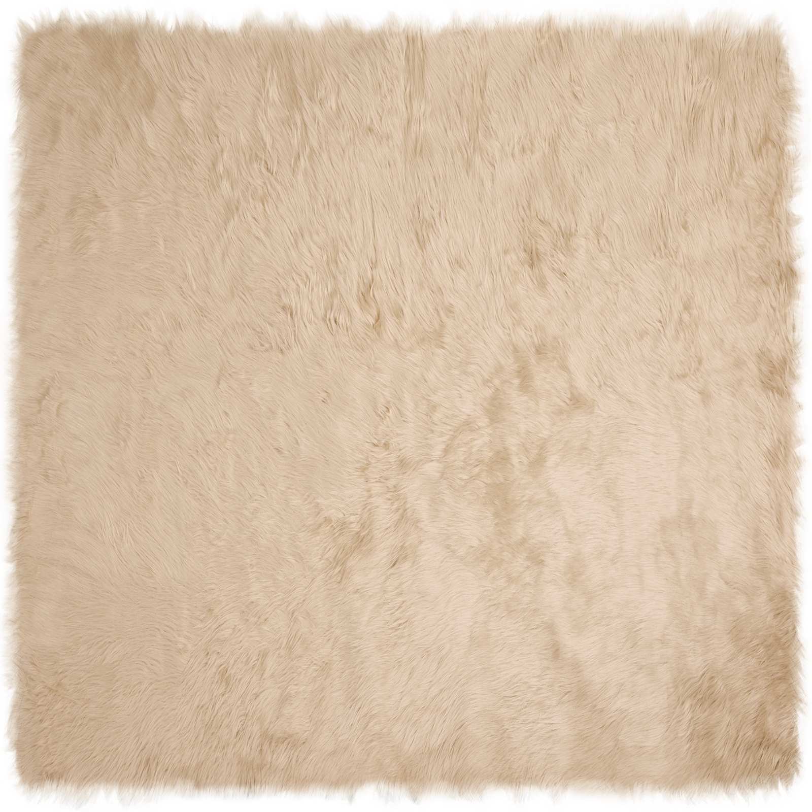 Tepih od umjetne ovčje kože TAFALLA Bež 200 x 200 cm Poliester
