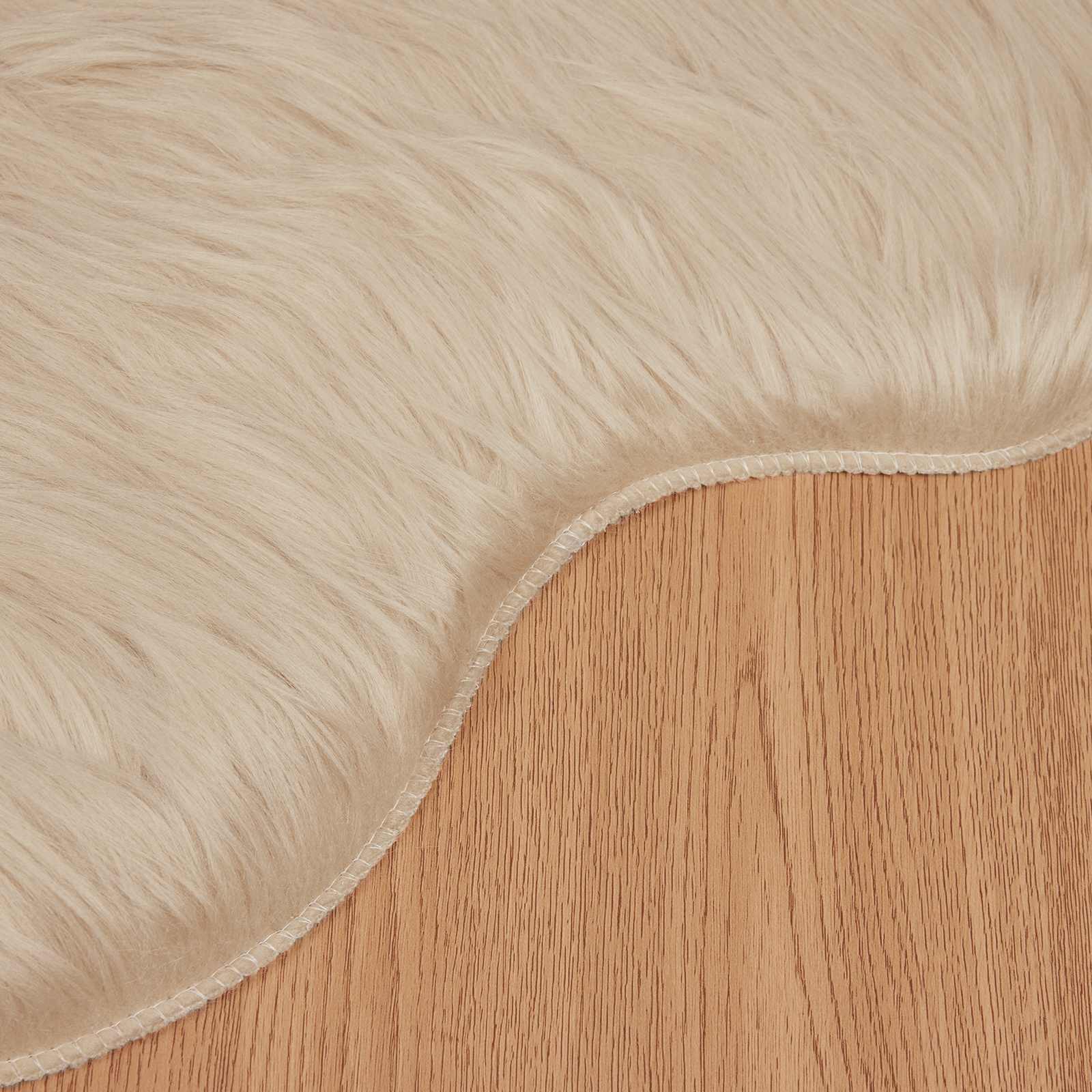 Tepih od umjetne ovčje kože TAFALLA Bež 60 x 90 cm Poliester
