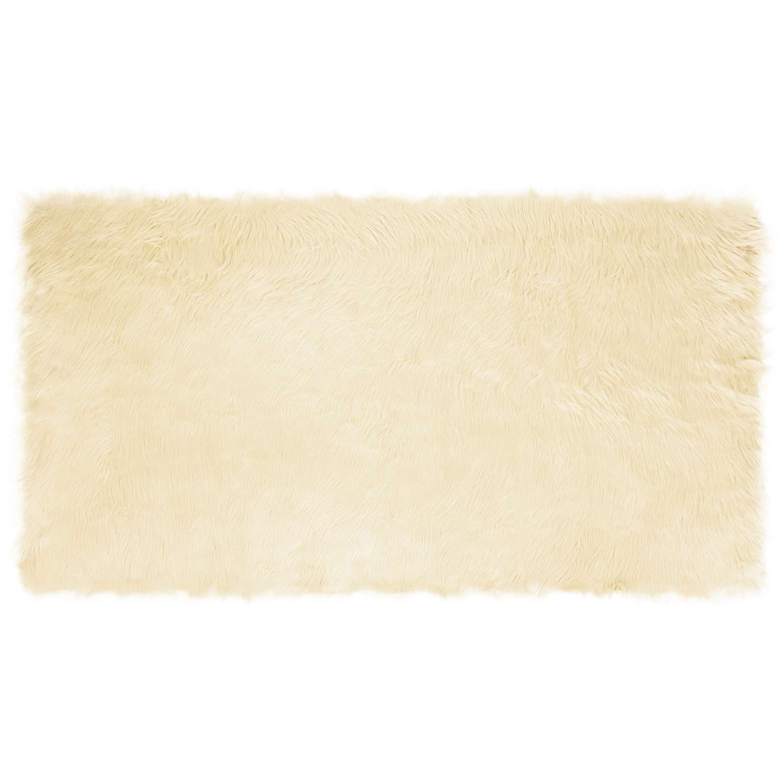 Tepih od umjetne ovčje kože TAFALLA Krem 80 x 150 cm Poliester
