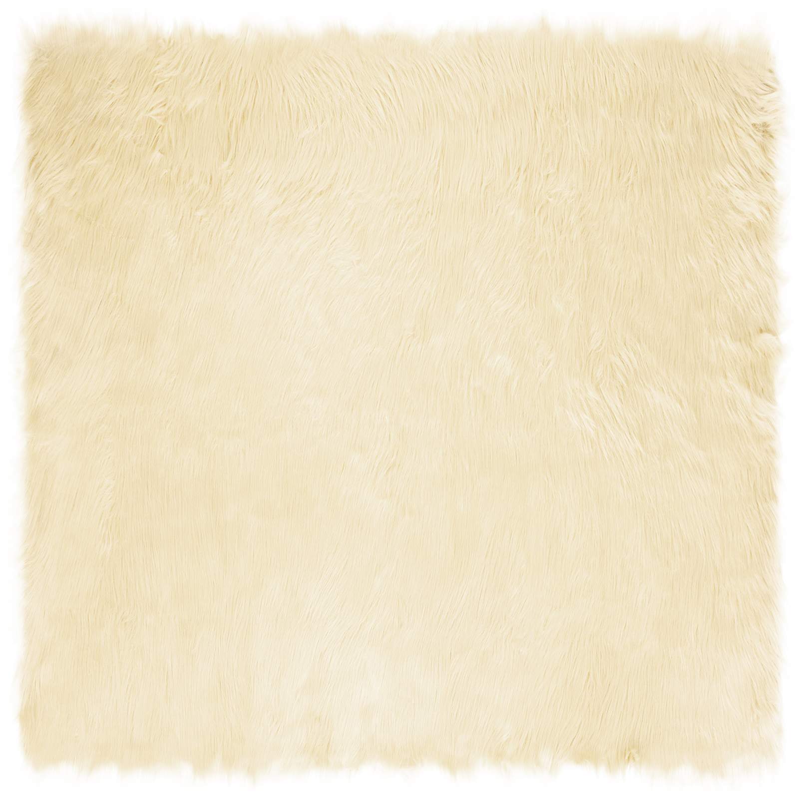 Tepih od umjetne ovčje kože TAFALLA Krem 120 x 120 cm Poliester