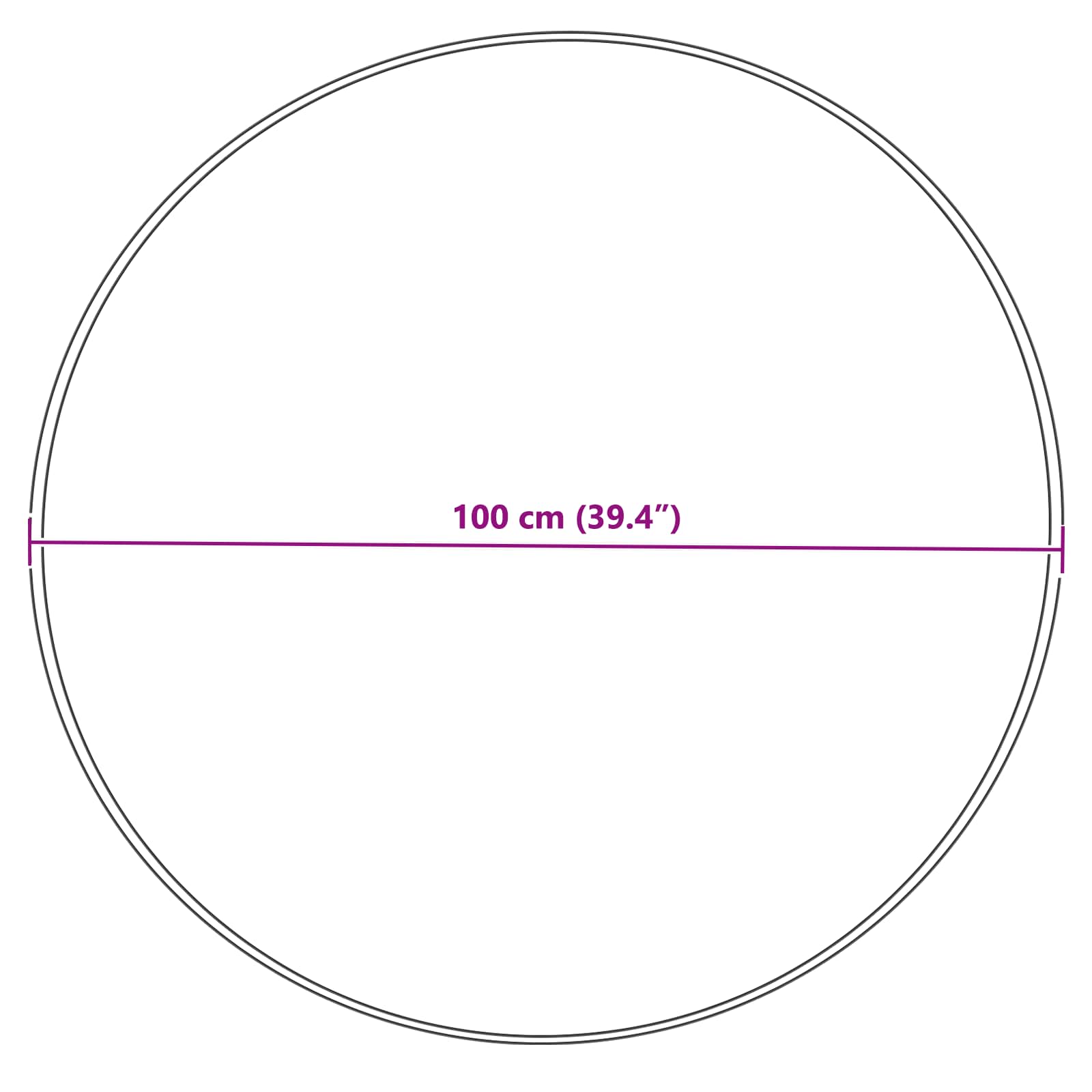 Tepih od umjetne ovčje kože TAFALLA Krem Ø 100 cm Poliester