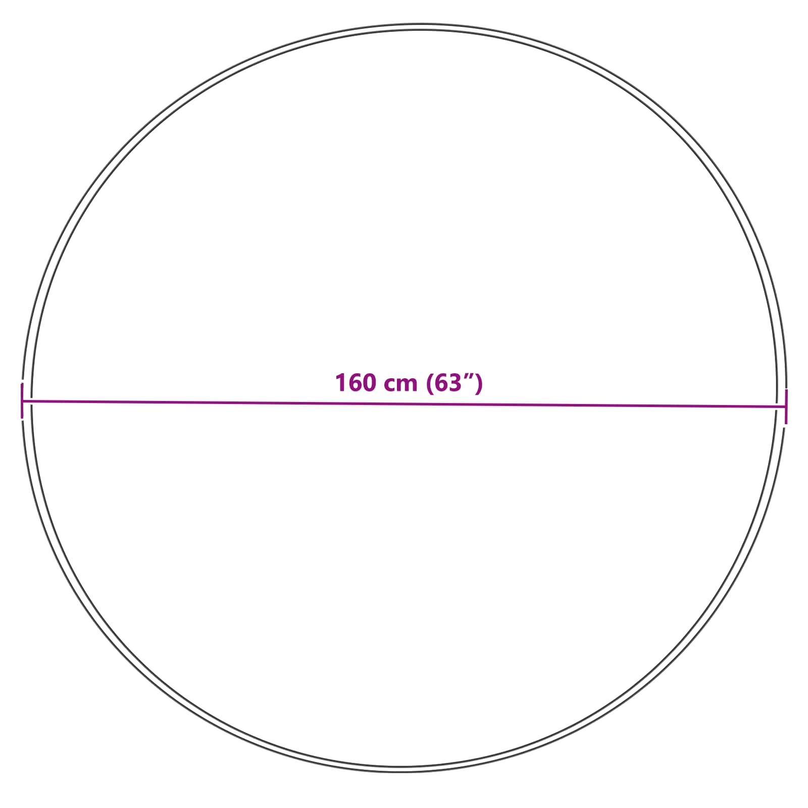 Tepih od umjetne ovčje kože TAFALLA Krem Ø 160 cm Poliester