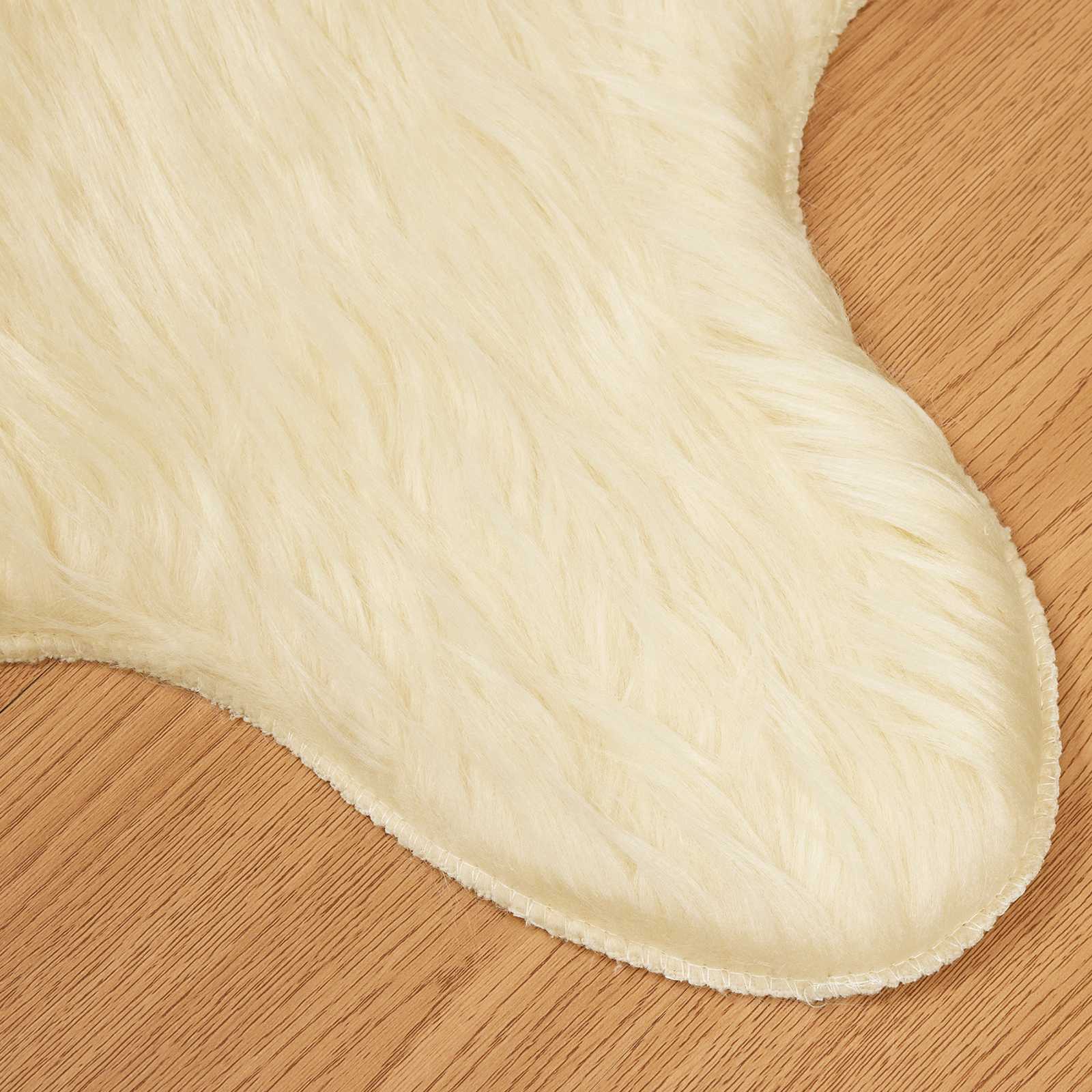 Tepih od umjetne ovčje kože TAFALLA Krem 60 x 90 cm Poliester