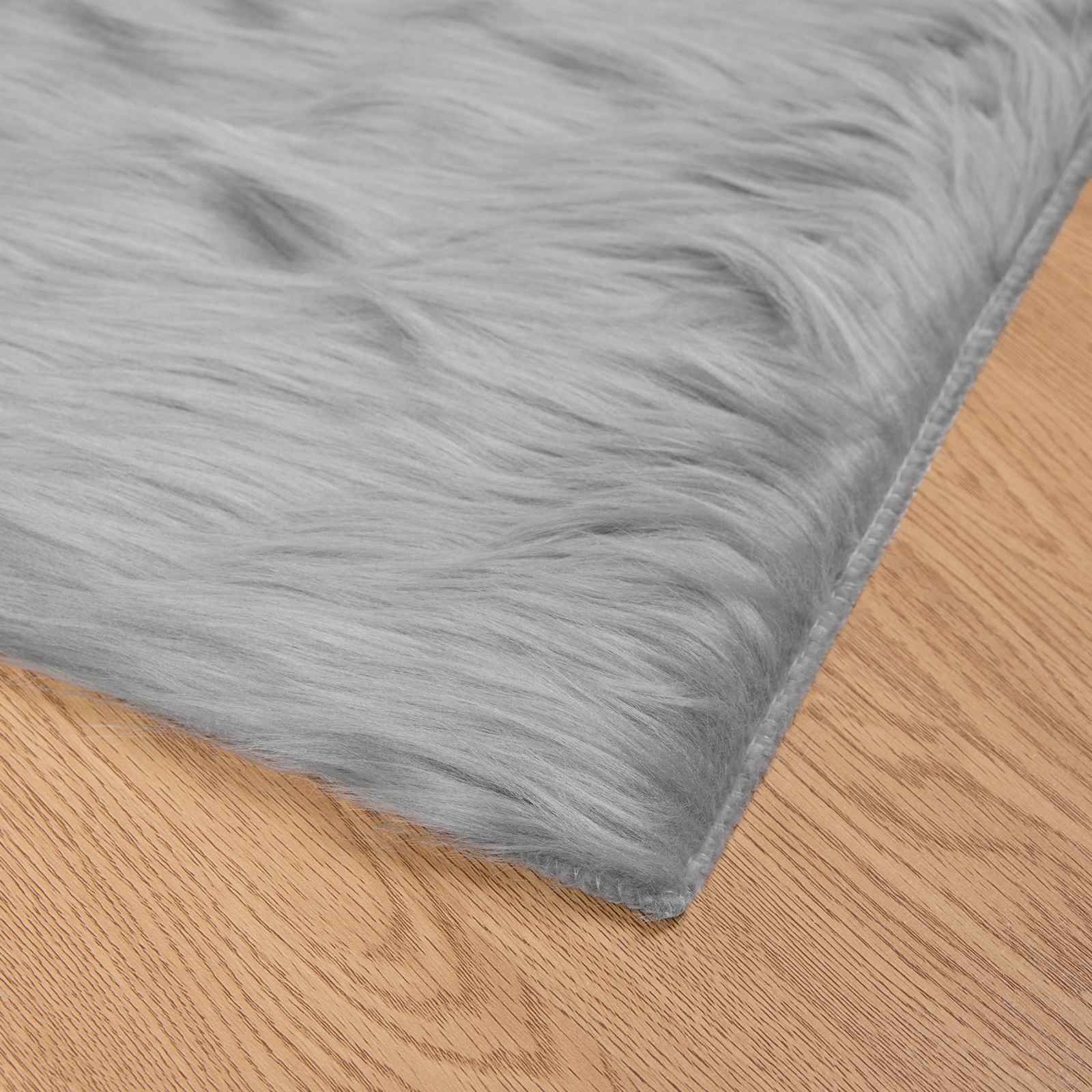 Tepih od umjetne ovčje kože TAFALLA Siva 80 x 200 cm Poliester