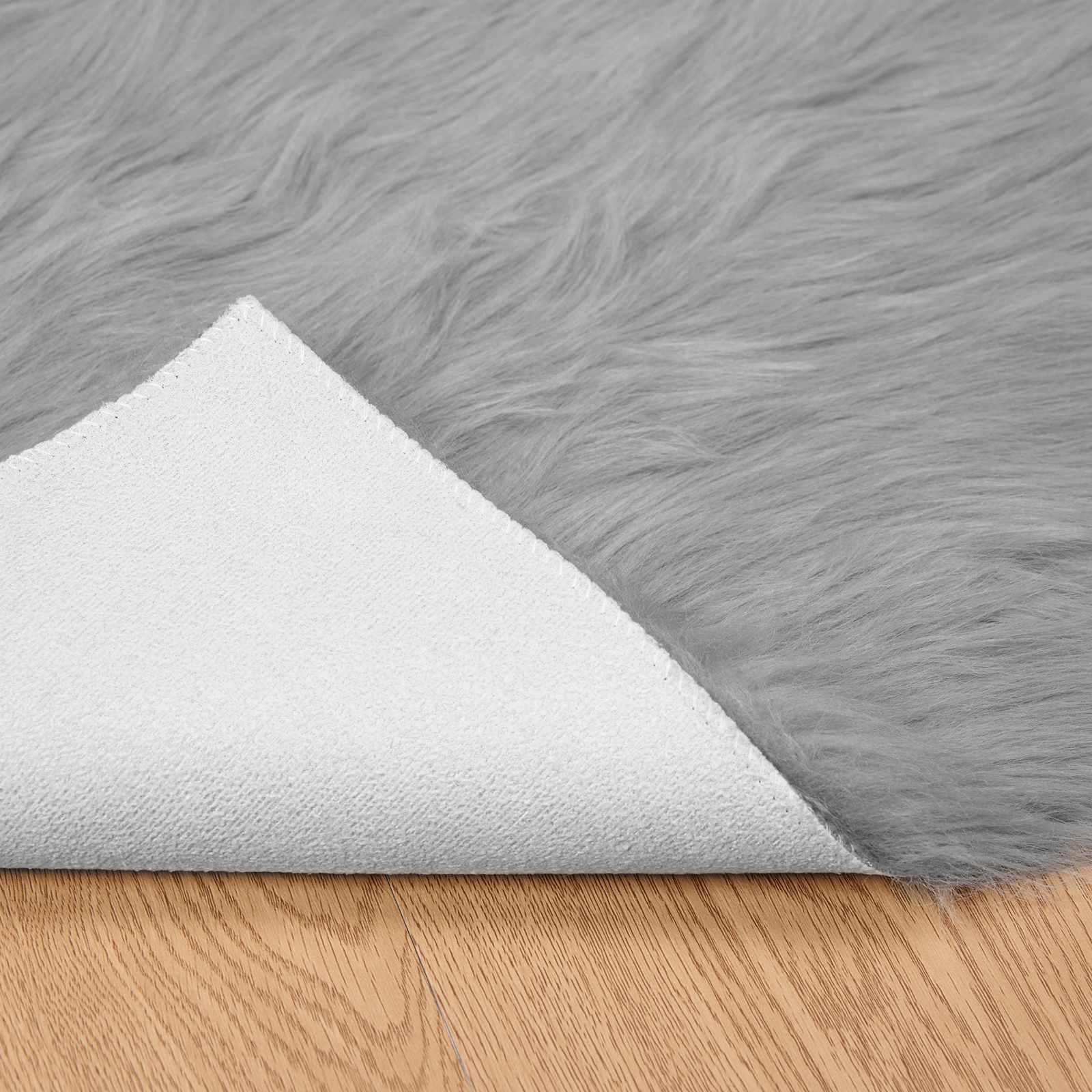 Tepih od umjetne ovčje kože TAFALLA Siva 80 x 250 cm Poliester