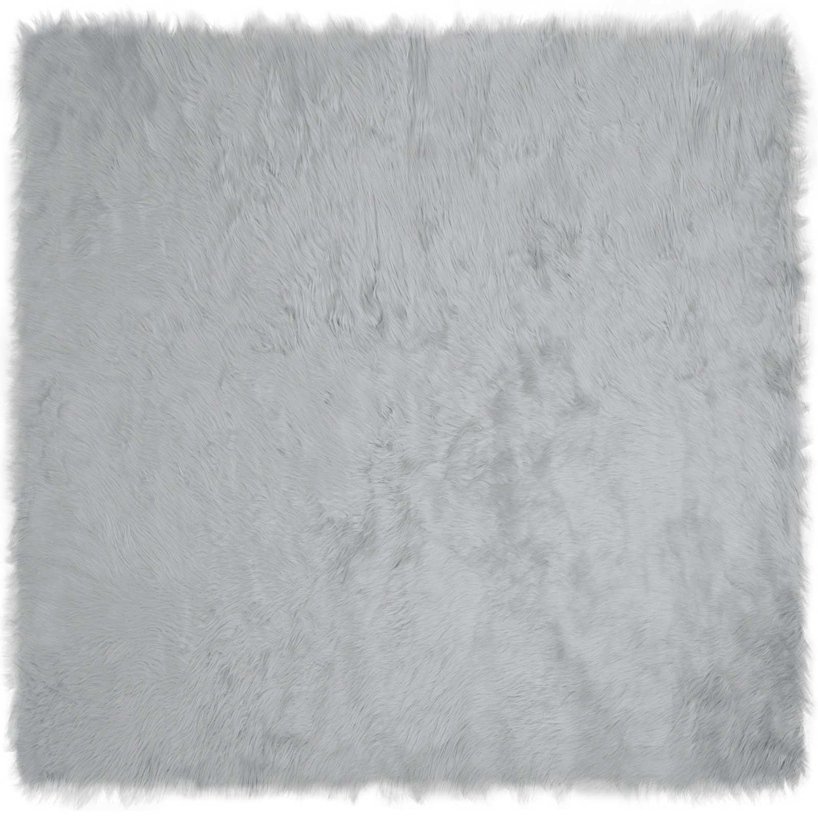 Tepih od umjetne ovčje kože TAFALLA Siva 120 x 120 cm Poliester