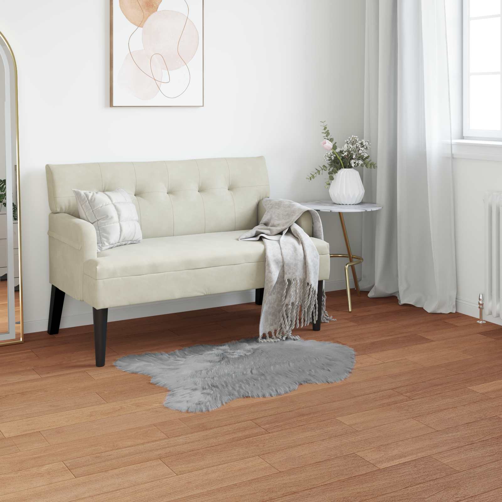 Tepih od umjetne ovčje kože TAFALLA Siva 50 x 80 cm Poliester