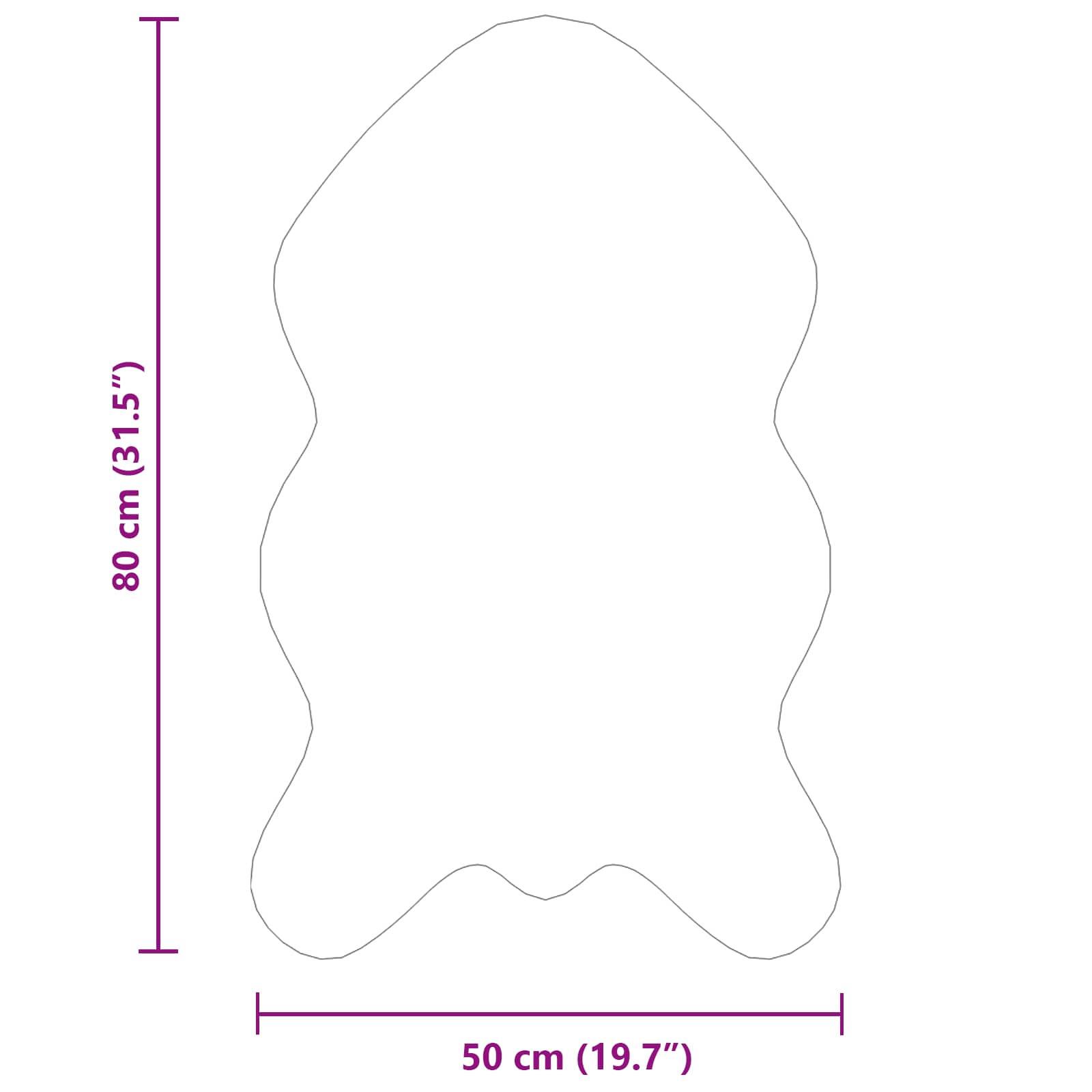 Tepih od umjetne ovčje kože TAFALLA Siva 50 x 80 cm Poliester