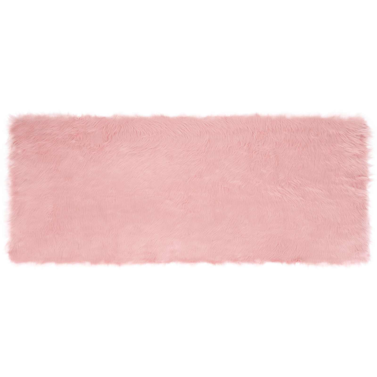 Tepih od umjetne ovčje kože TAFALLA Ružičasta 80 x 200 cm