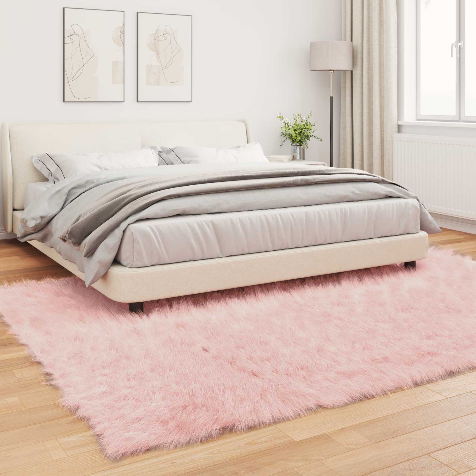 Tepih od umjetne ovčje kože TAFALLA Ružičasta 240 x 340 cm