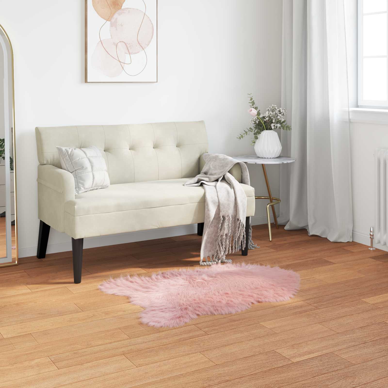 Tepih od umjetne ovčje kože TAFALLA Ružičasta 50 x 80 cm