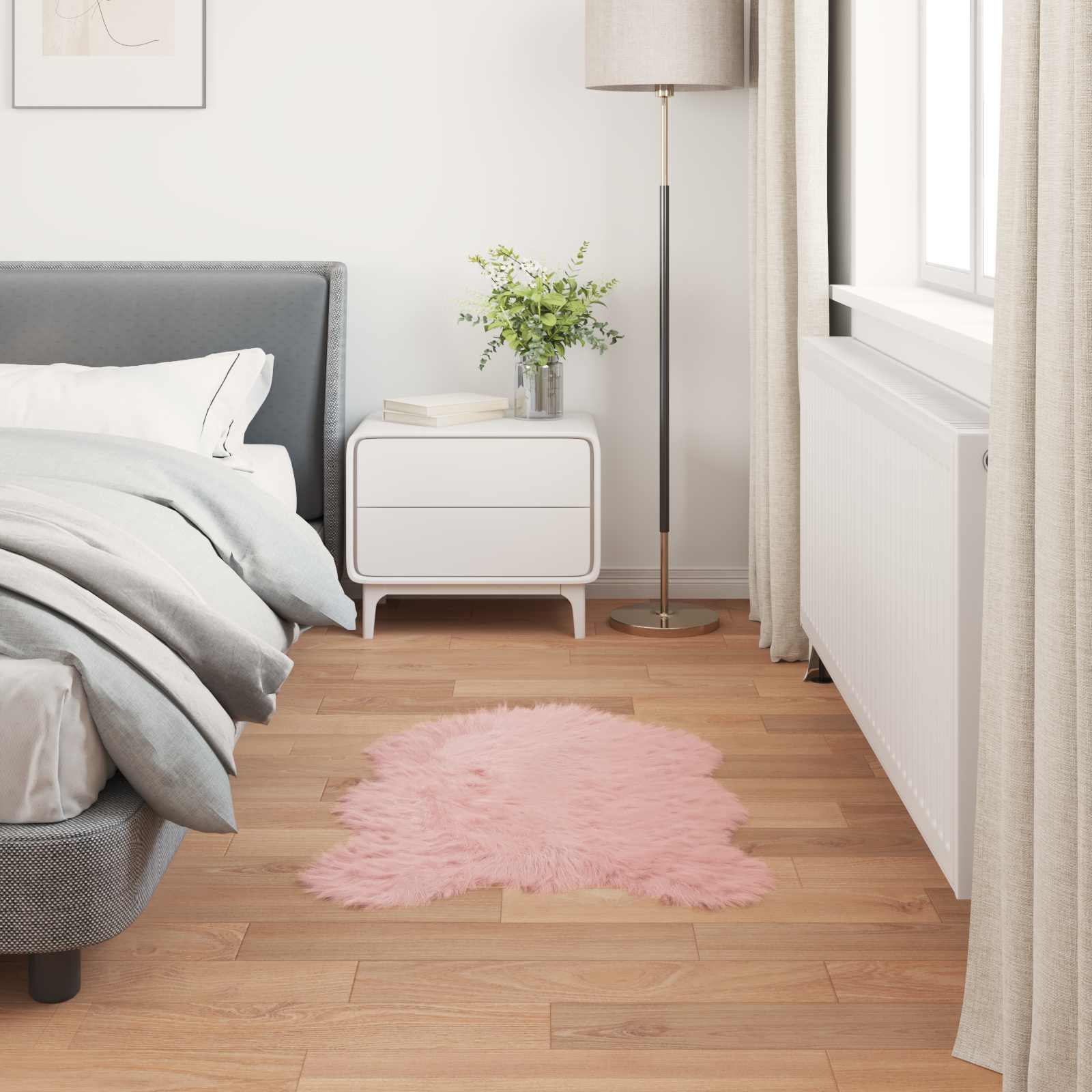 Tepih od umjetne ovčje kože TAFALLA Ružičasta 50 x 80 cm