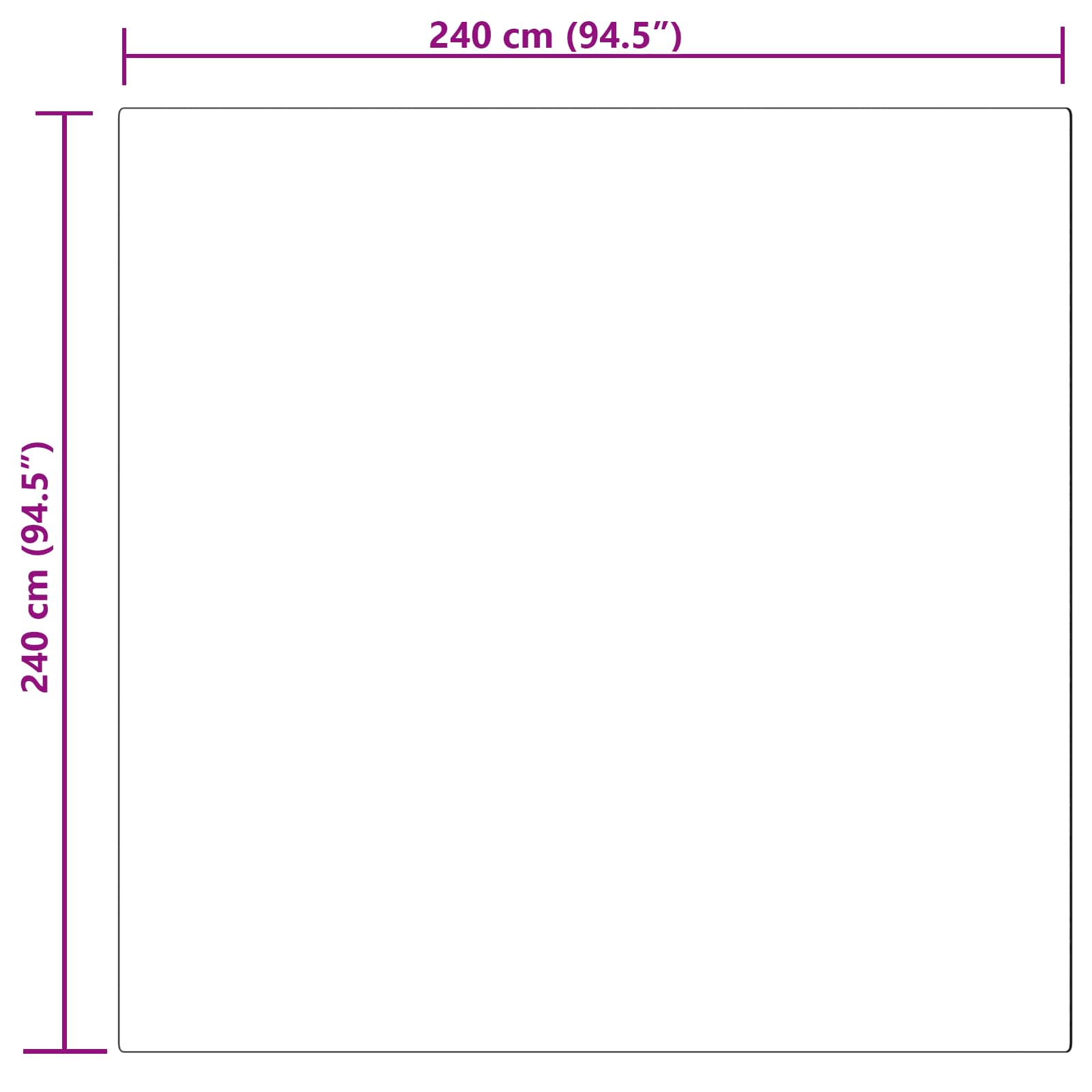Tepih od umjetne ovčje kože TAFALLA Crna 240 x 240 cm Poliester