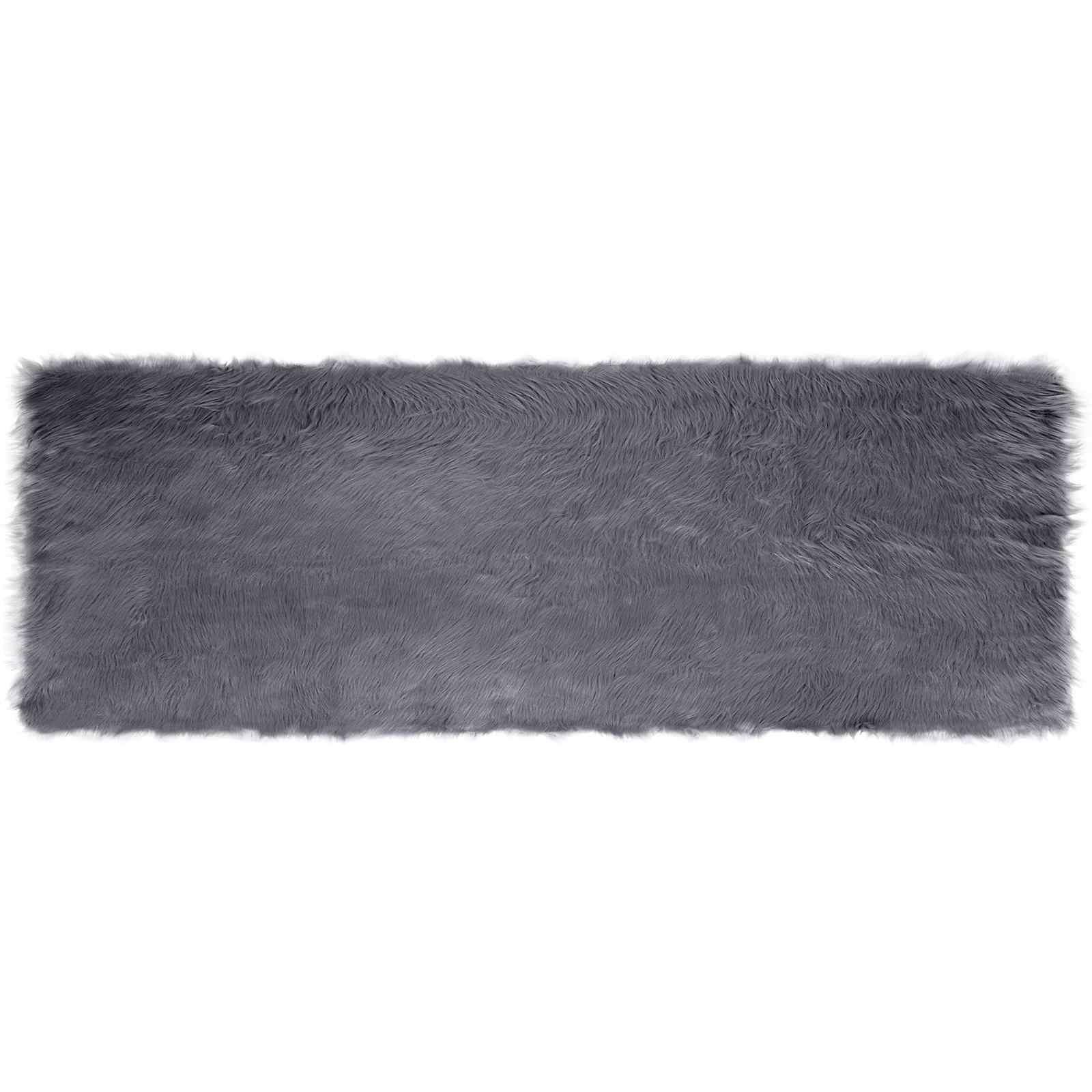 Tepih od umjetne ovčje kože TAFALLA Antracit 80 x 250 cm