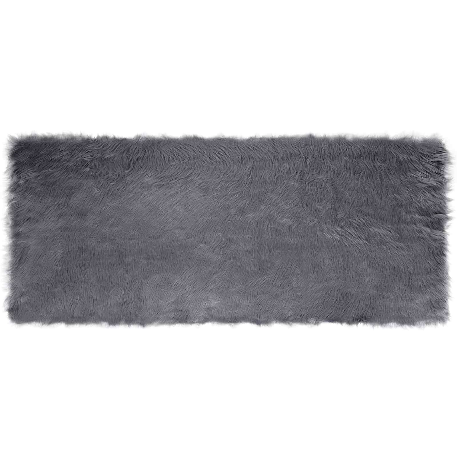Tepih od umjetne ovčje kože TAFALLA Antracit 100 x 200 cm