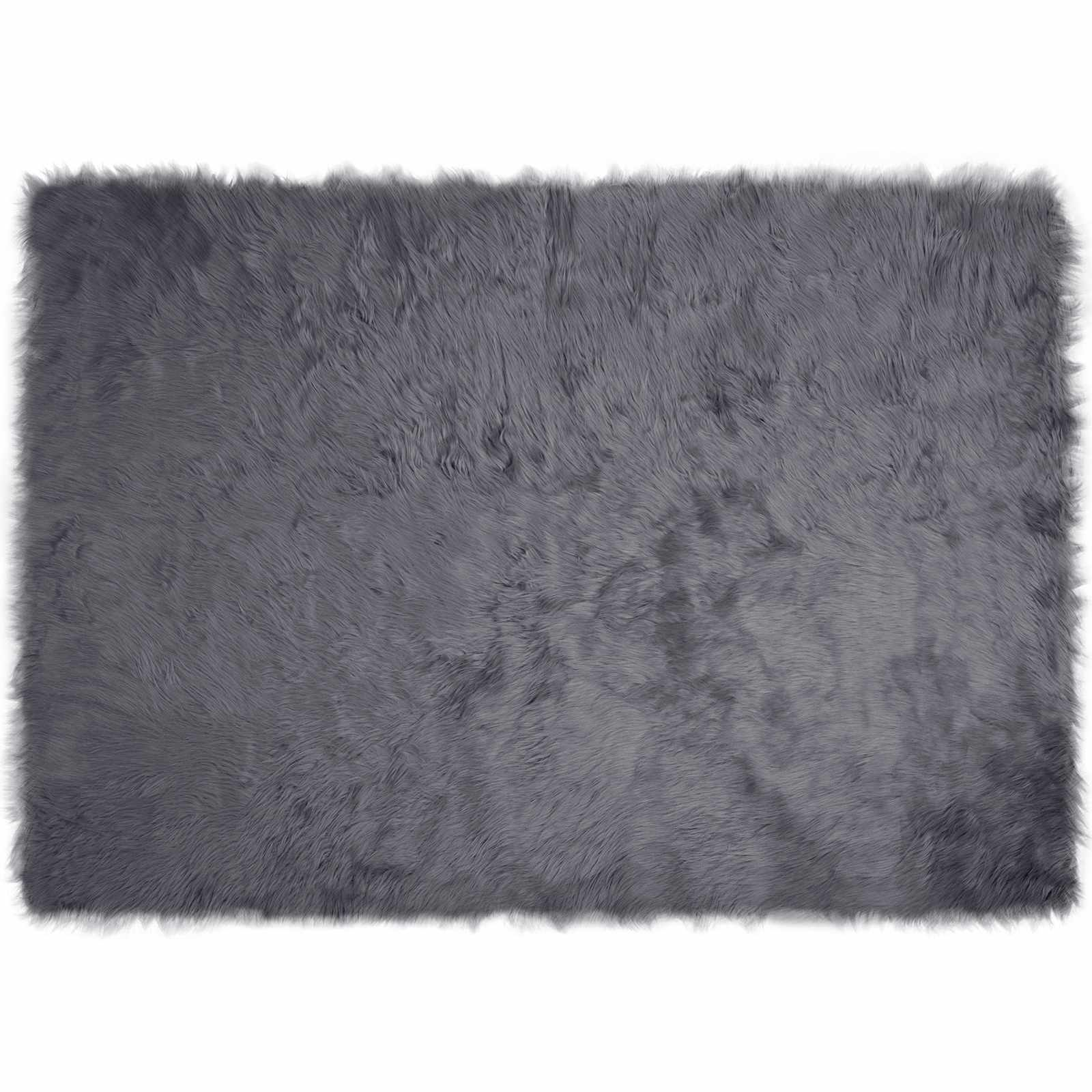 Tepih od umjetne ovčje kože TAFALLA Antracit 160 x 230 cm
